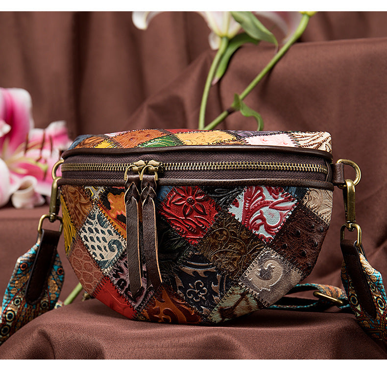 Sac de coquille de couleur élégante vintage Elegant Crossbody