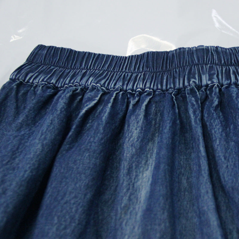 Jupe en jean à échappé vintage