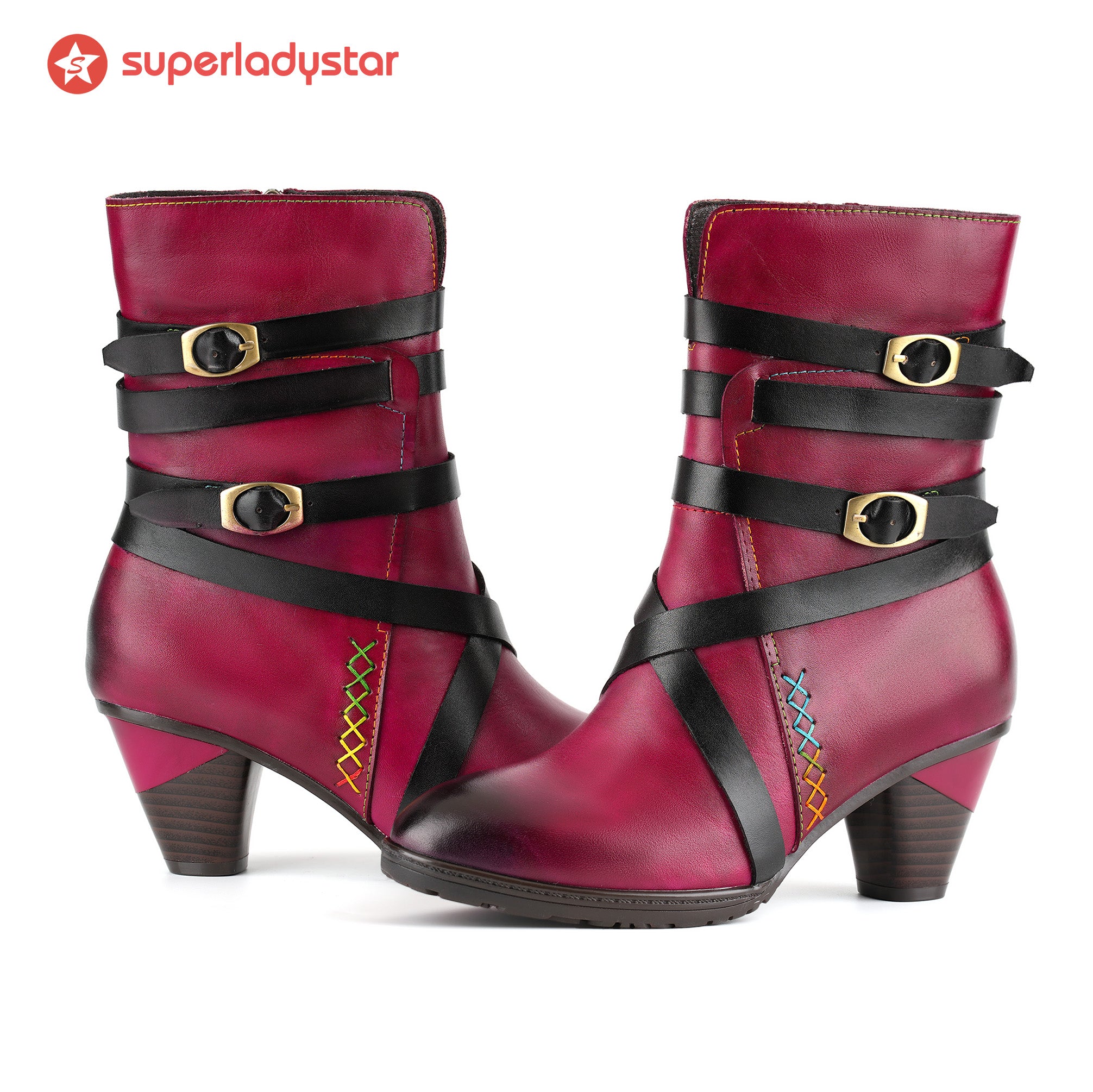 Botas vintage Midnight Stride com alça