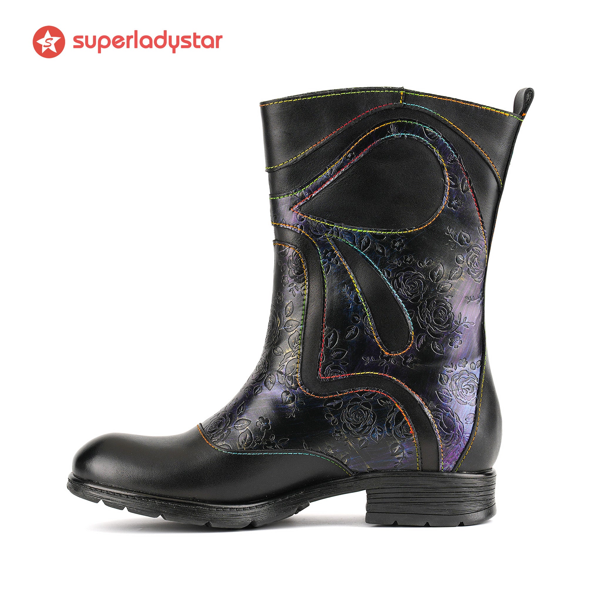 Botas de tornozelo Bloom iridescentes feitas à mão