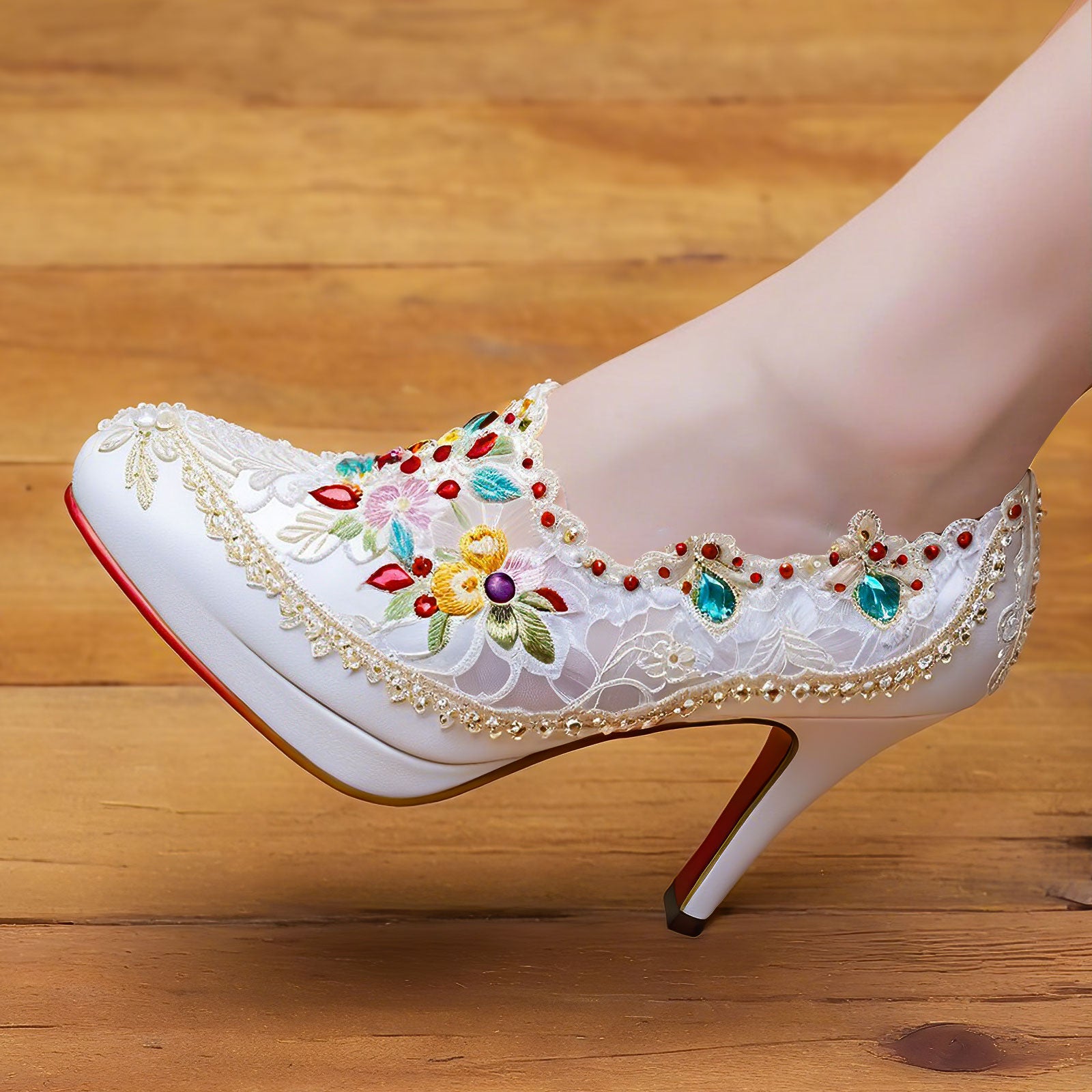 Elegant Lace Bridal Pump