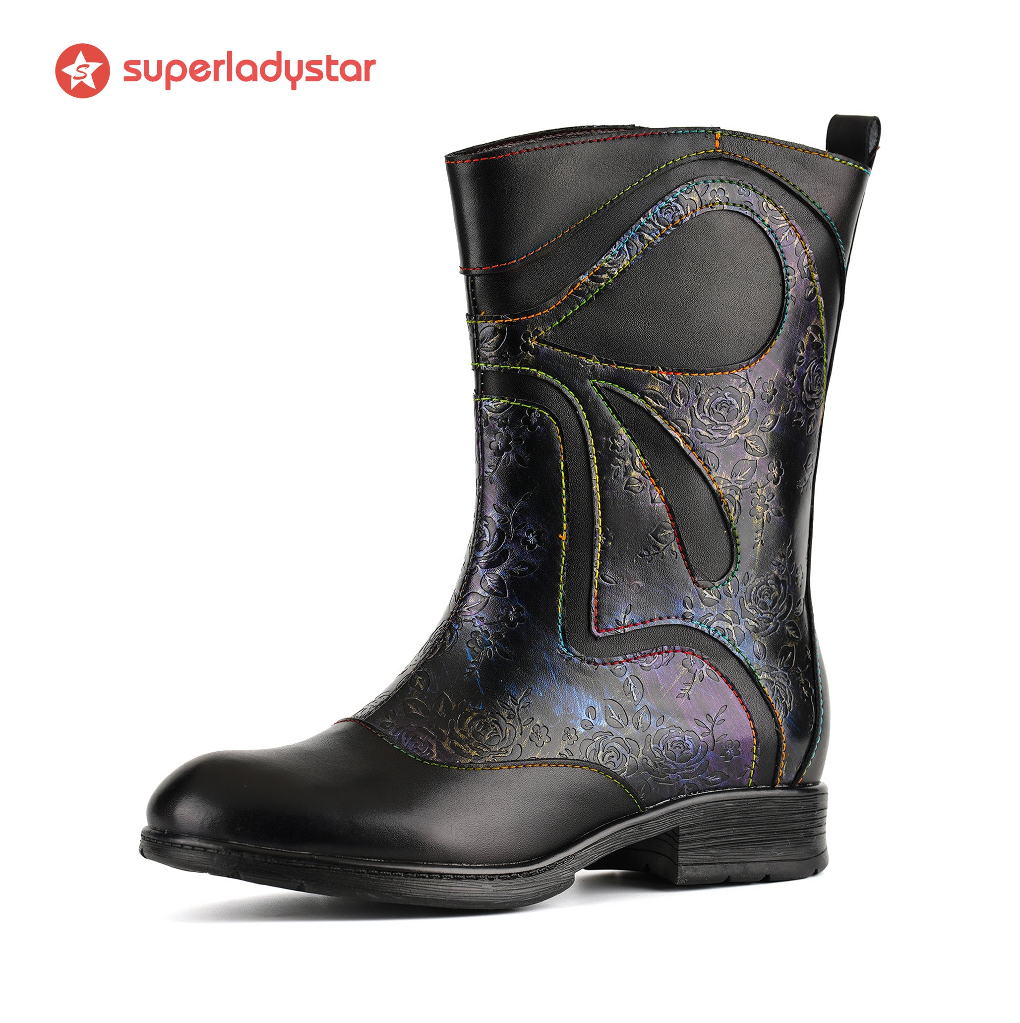 Botas de tornozelo Bloom iridescentes feitas à mão