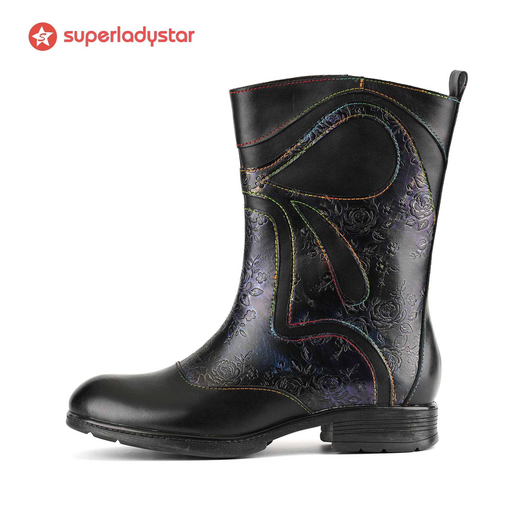 Botas de tornozelo Bloom iridescentes feitas à mão
