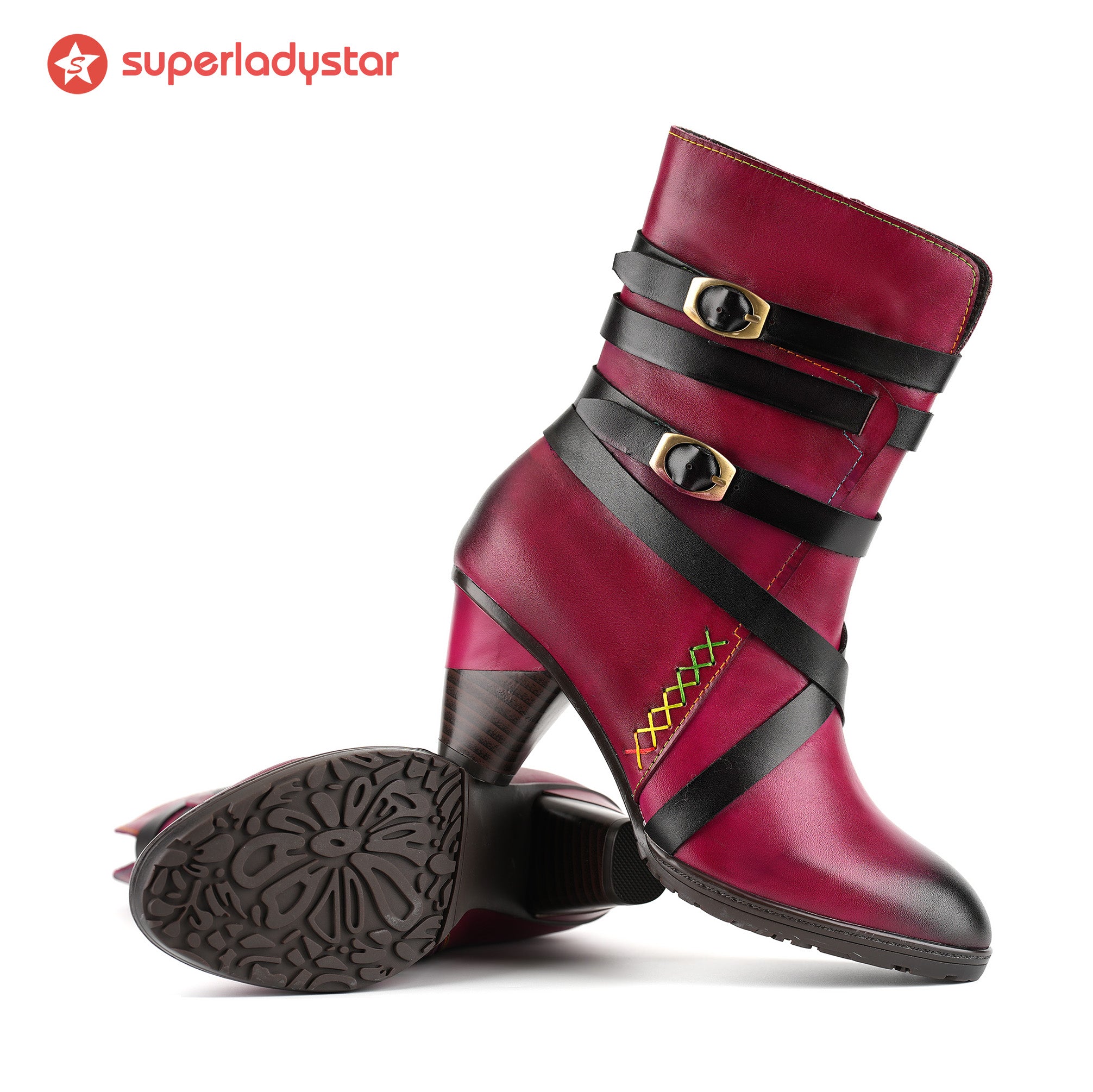 Botas vintage Midnight Stride com alça