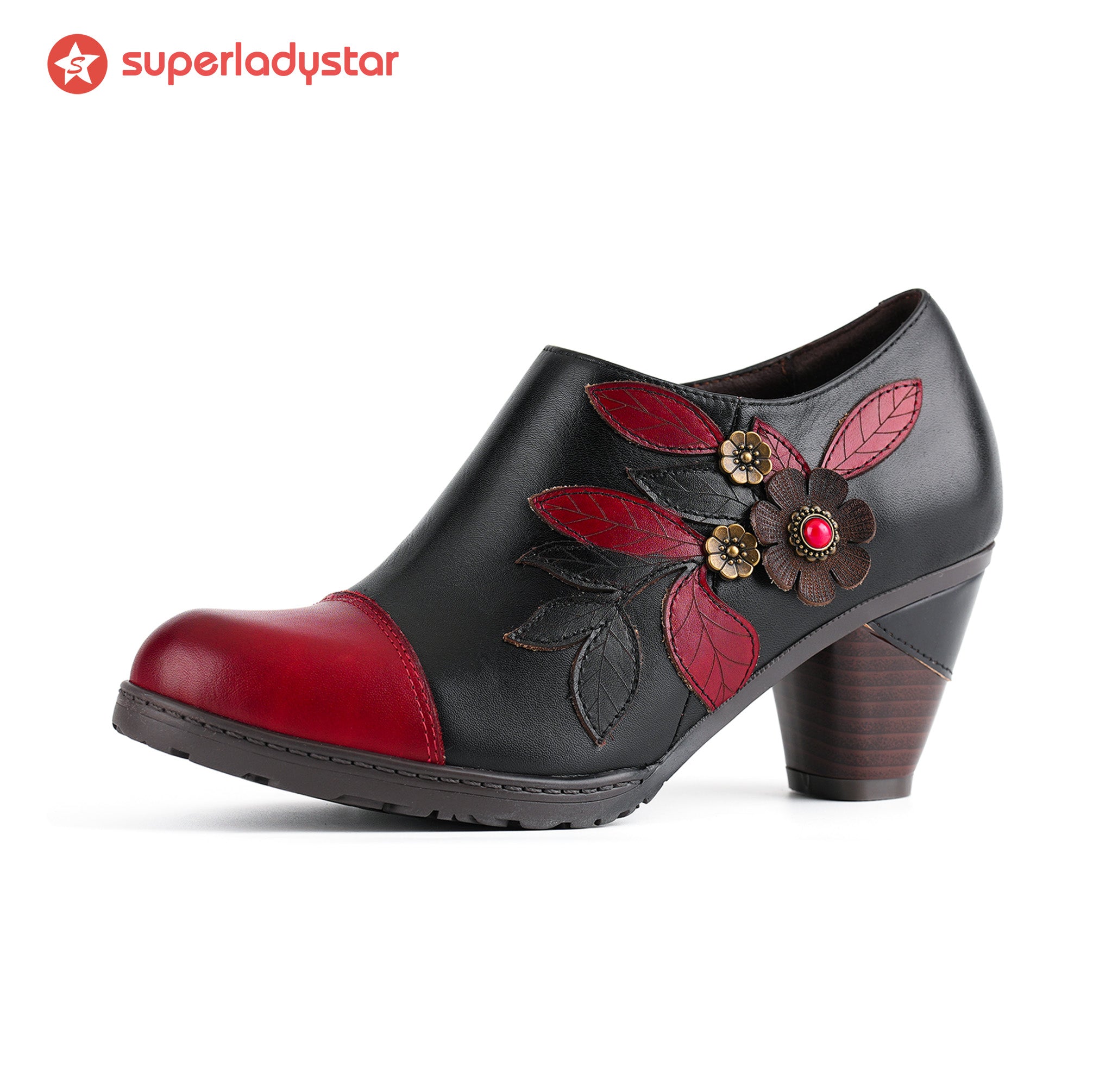 Bombas de charme floral retro boho