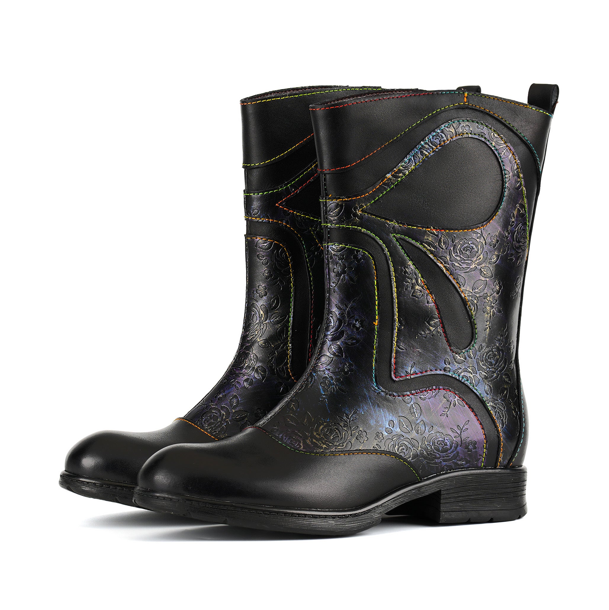 Botas de tornozelo Bloom iridescentes feitas à mão