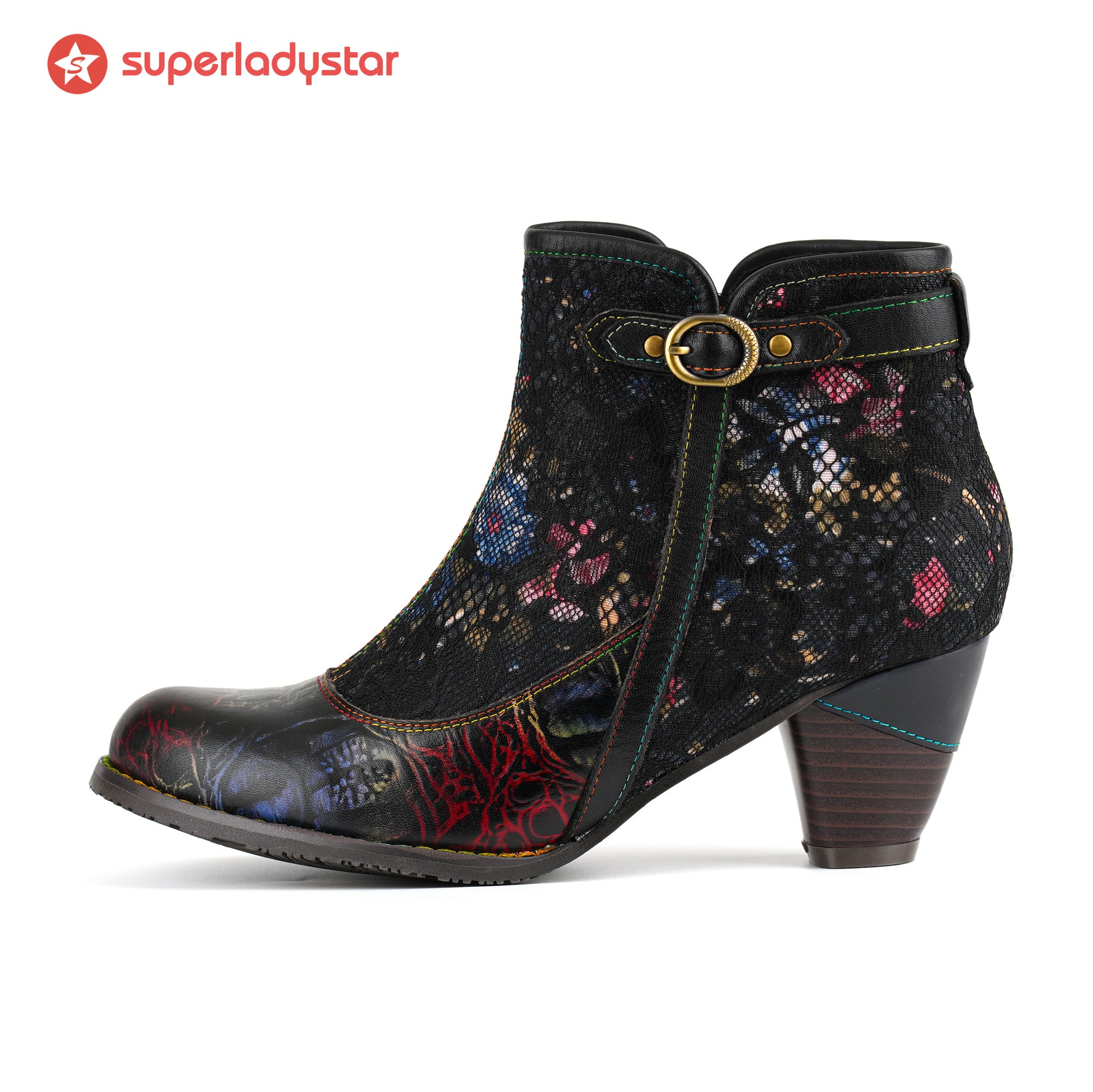 Grace Midnight Lace Ankle Boots(Pre-order)