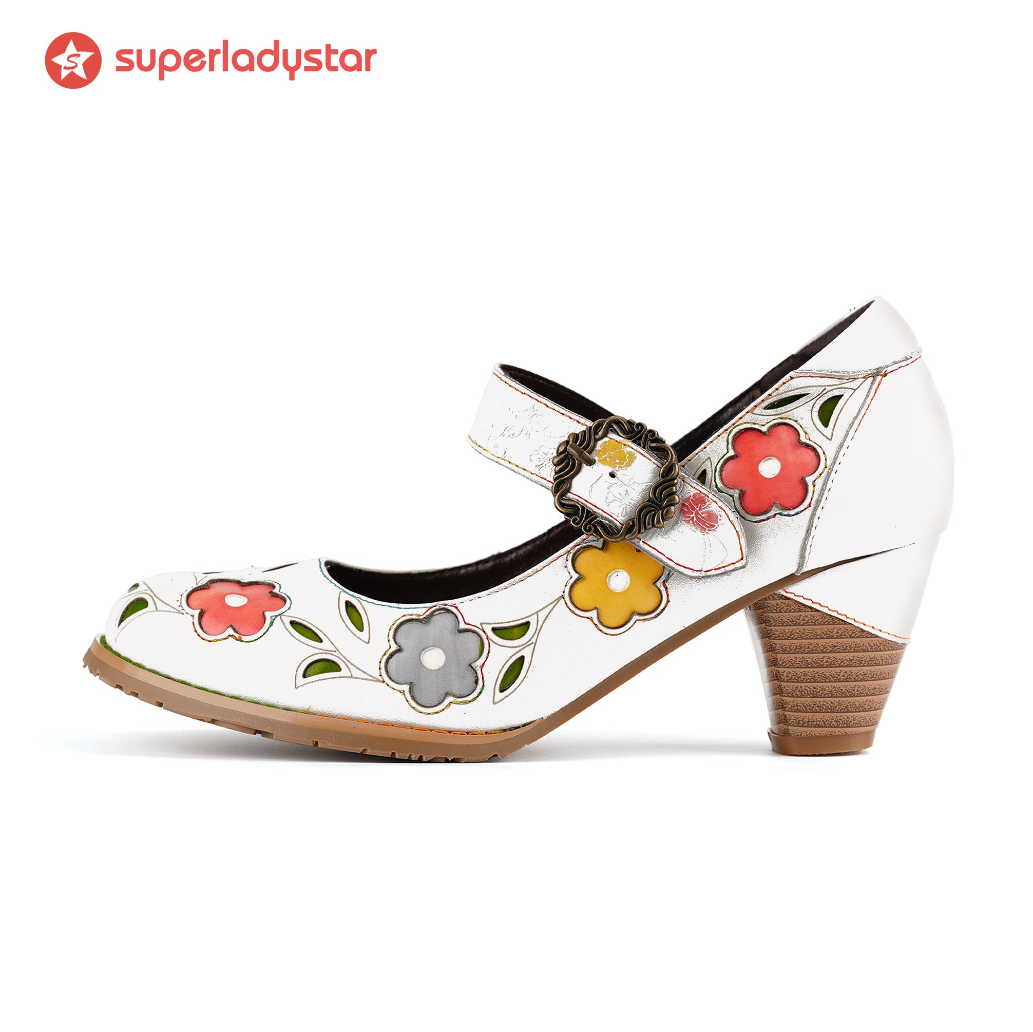 Pompes élégantes en fleur rétro
