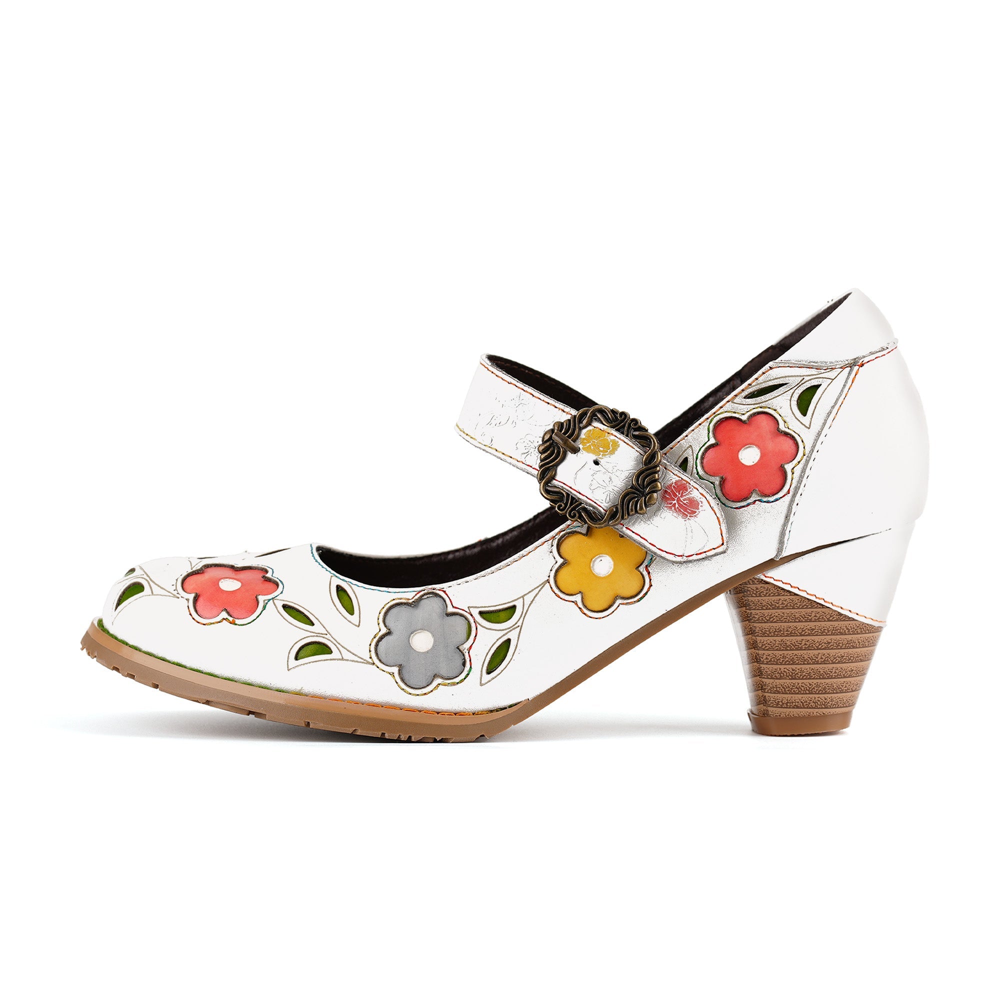 Retro Blossom Elegant Pumps