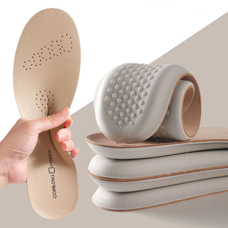 Genuine Leather Breathable Comfort Shoe Insoles