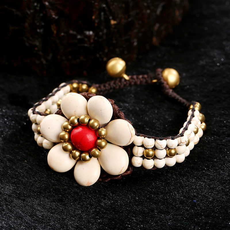 Bohemian Floral Handmade Woven Bracelet