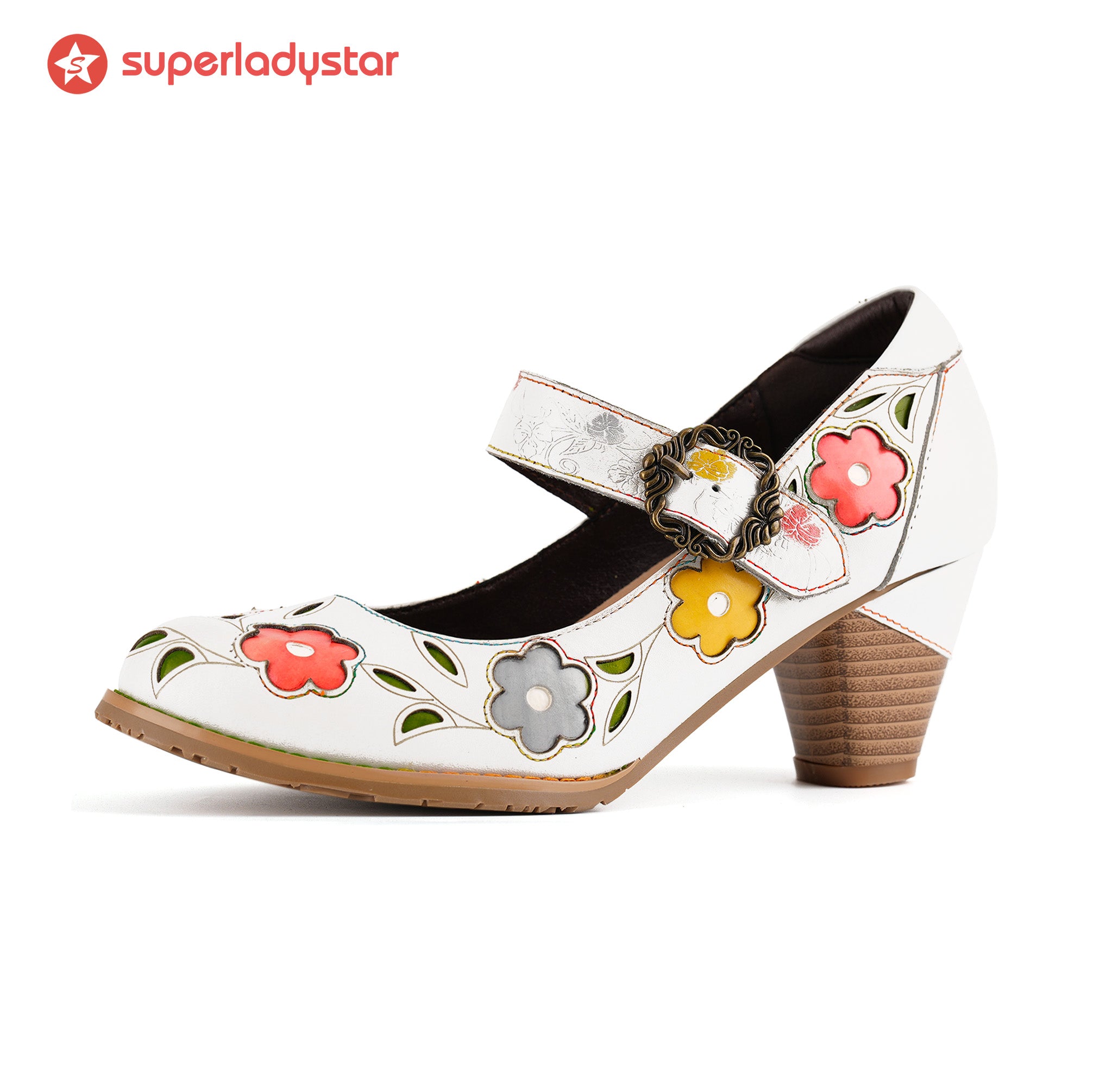 Bombas elegantes de flor retro