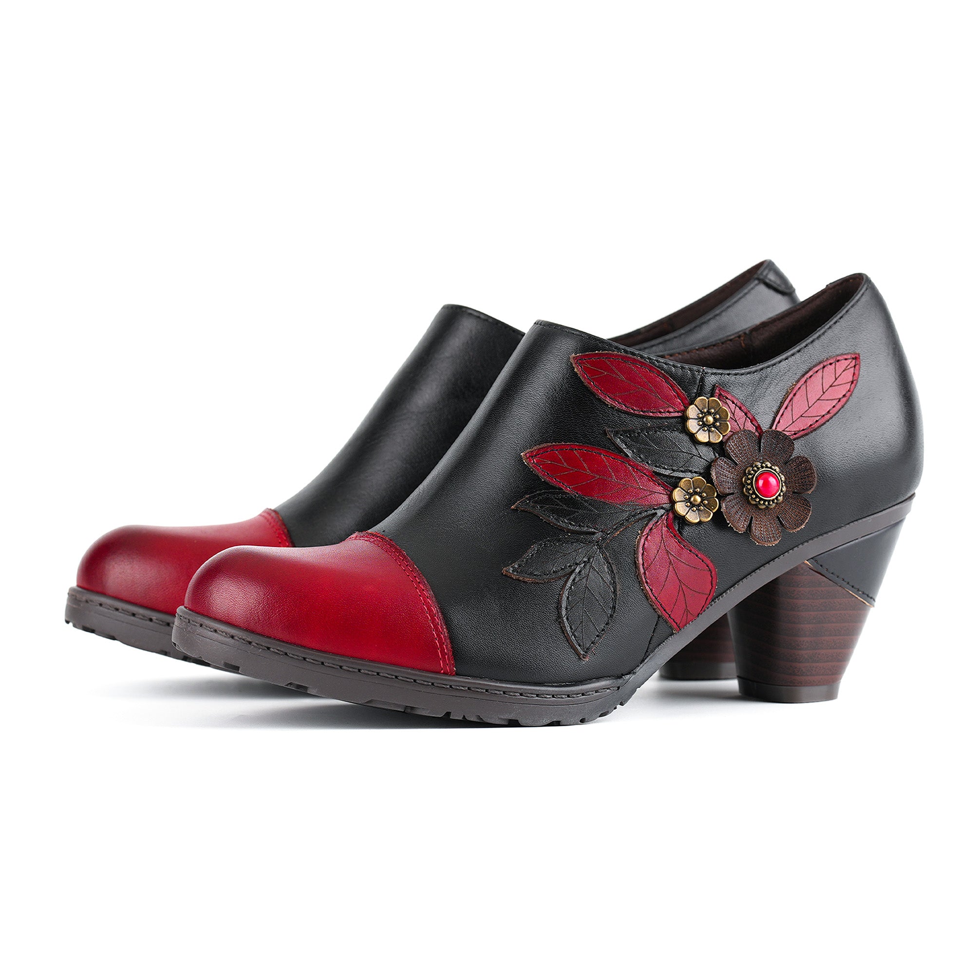 Bombas de charme floral retro boho