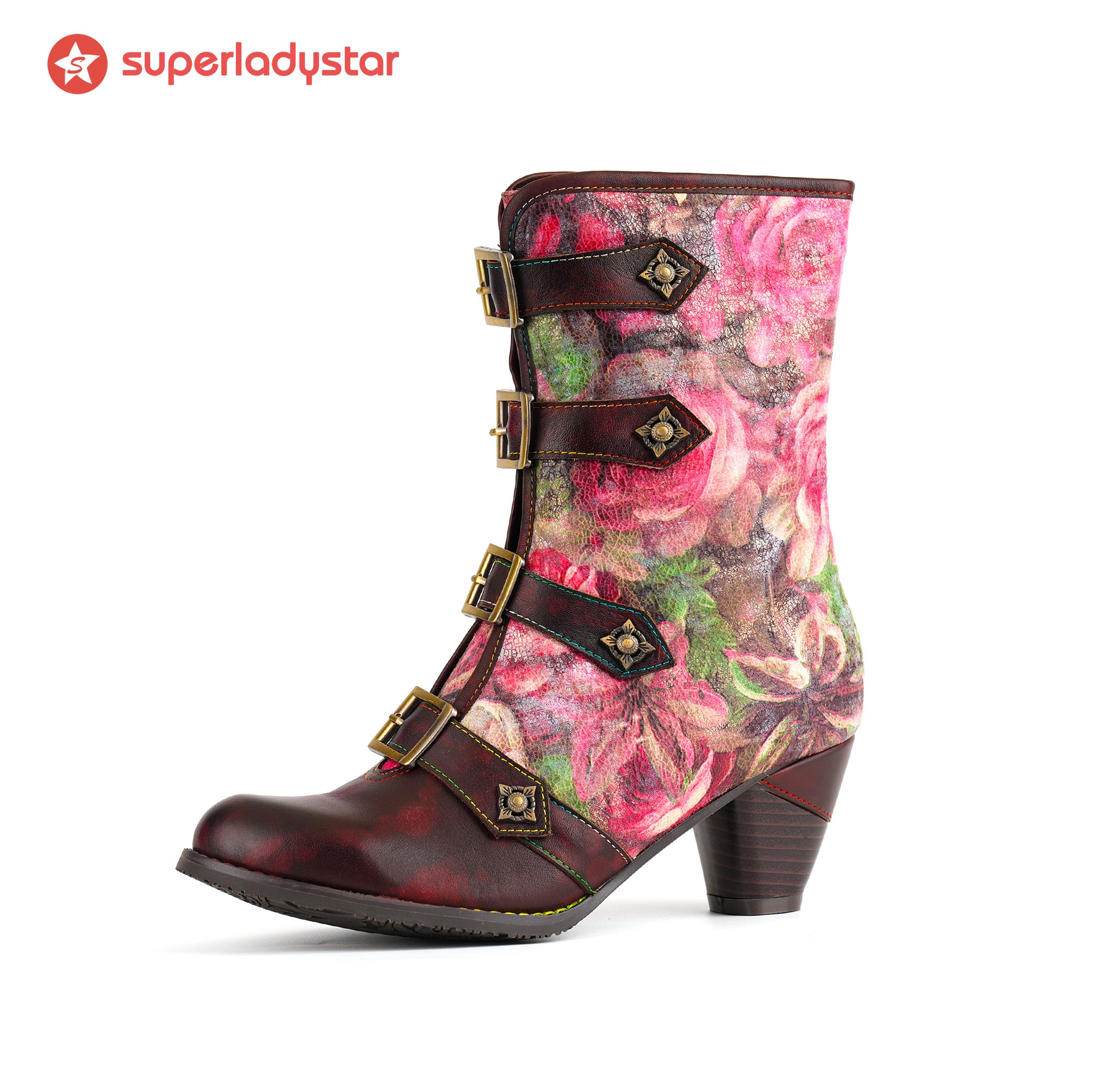 Botas de hebilla de jardín de rosas (pre-pedido)