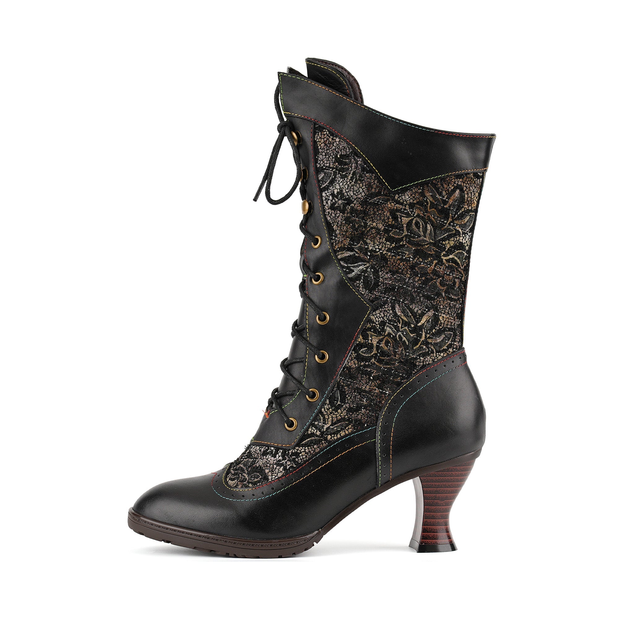 Victorian Elegance Mid-Calf Boots