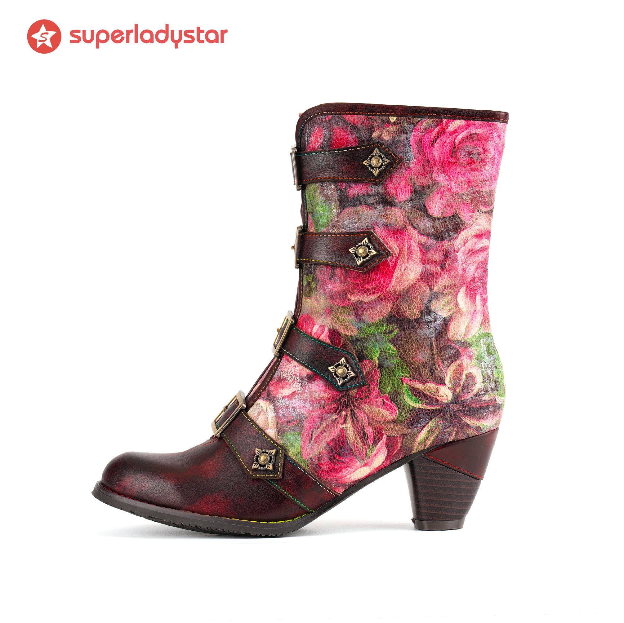 Botas de hebilla de jardín de rosas (pre-pedido)