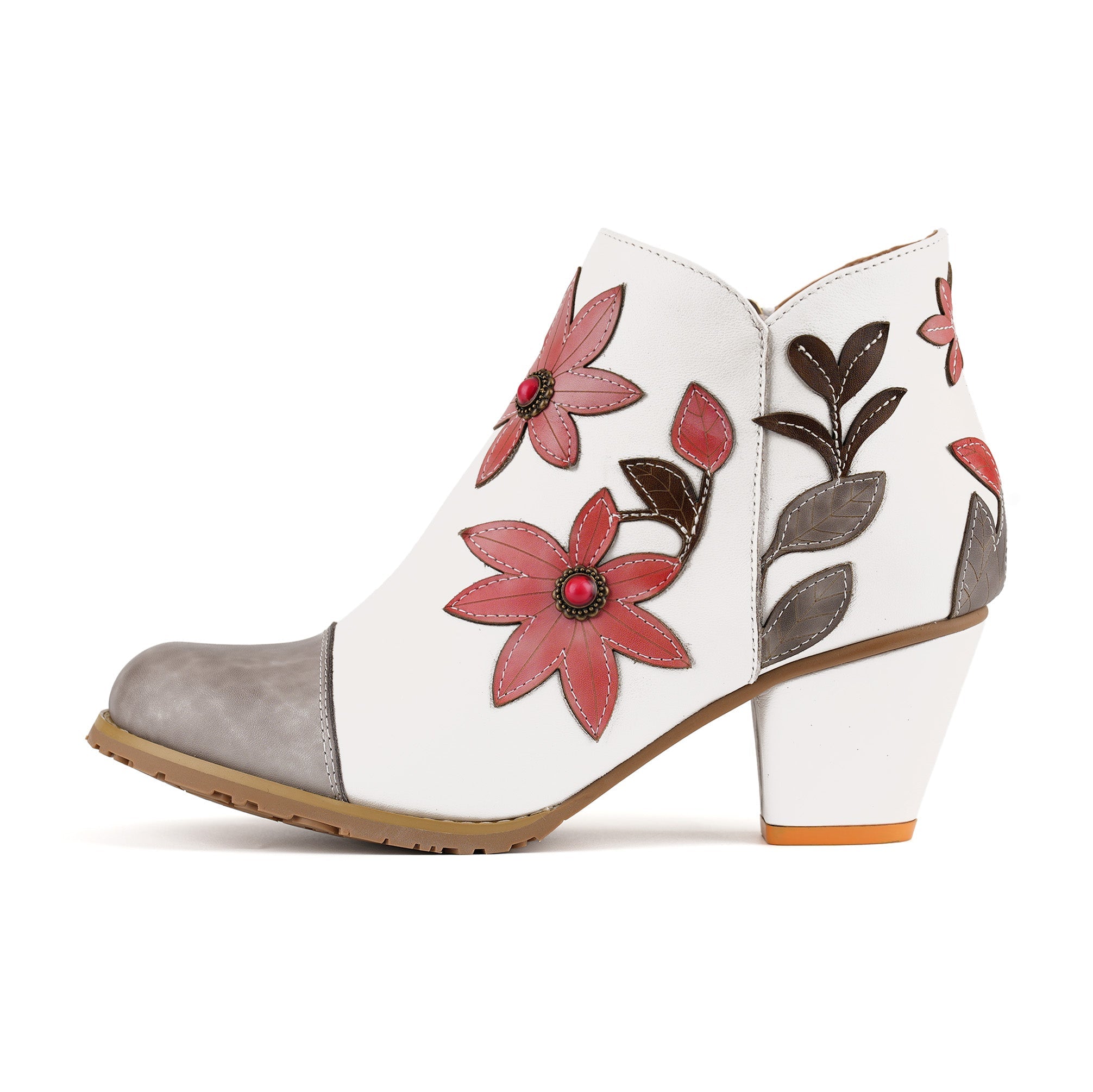 Botas de tornozelo de graça floral