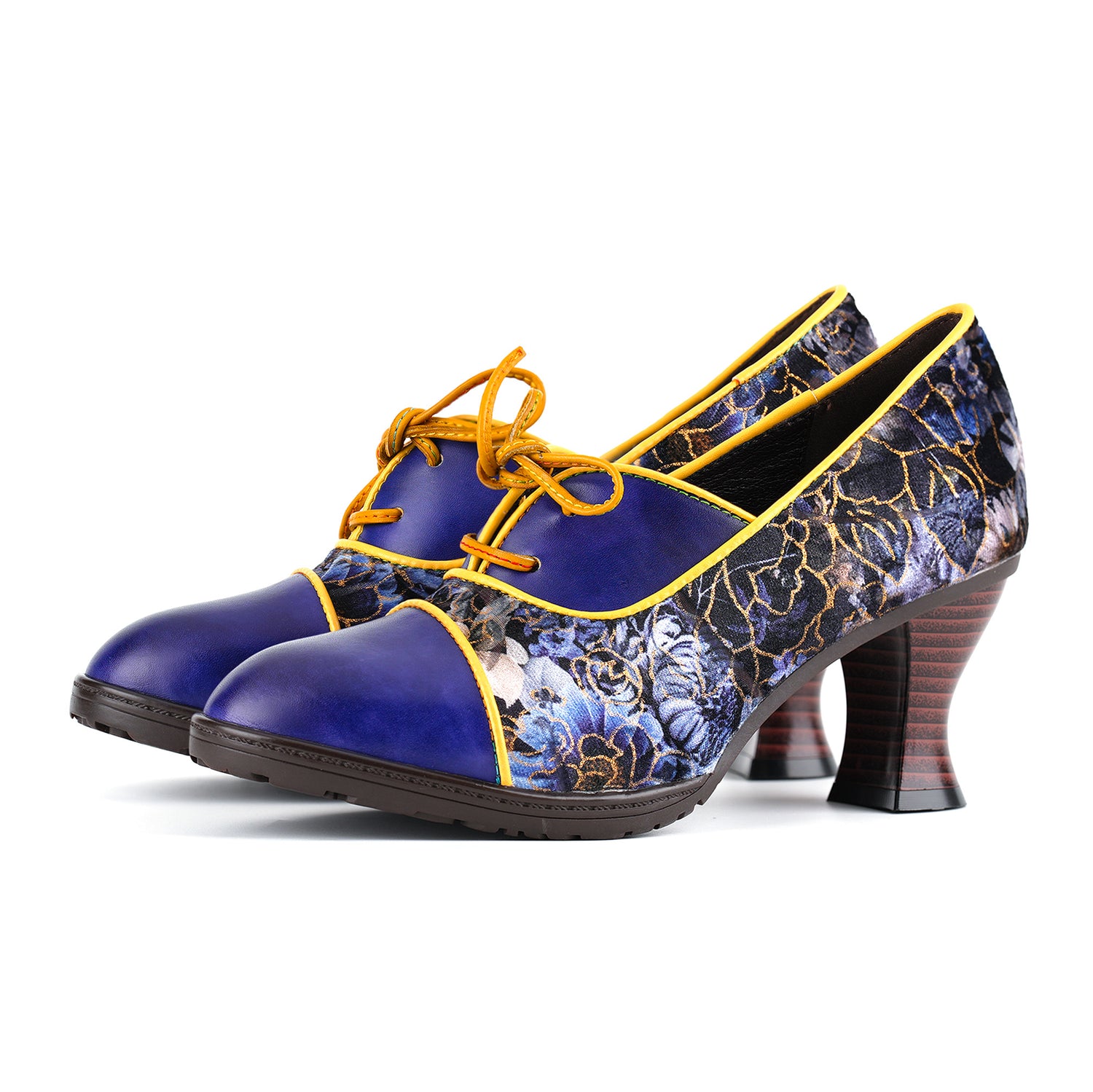 Floral Fantasy Lace-Up Pumps