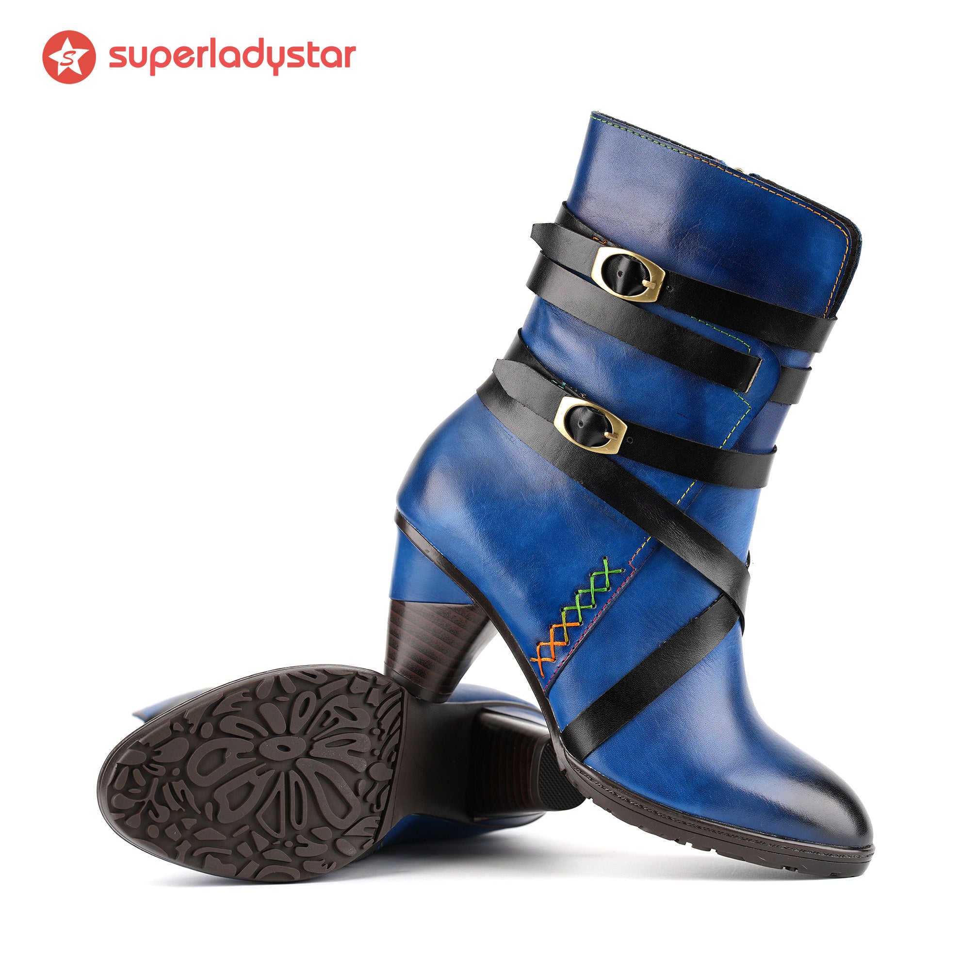 Botas vintage Midnight Stride com alça