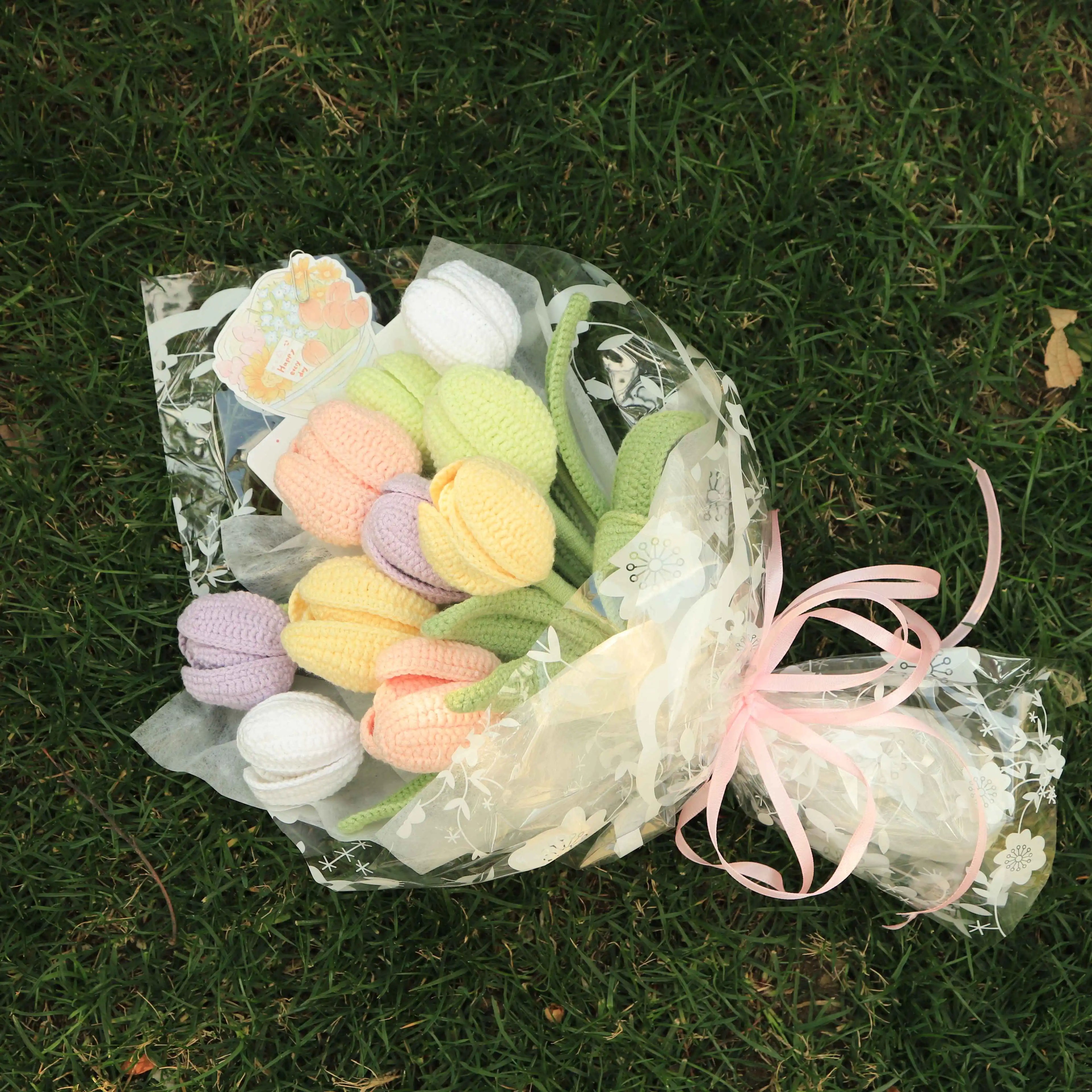 Handmade Knitted Tulip Bouquet