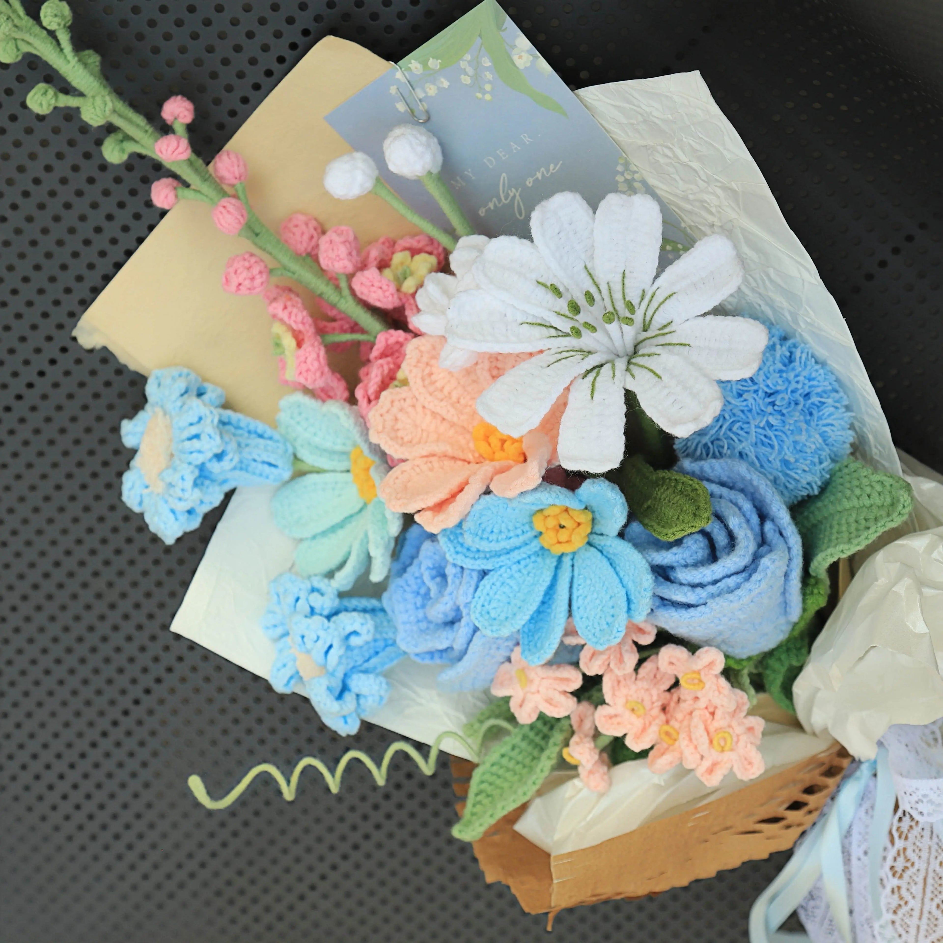 Creative Handmade Knitted Bouquet