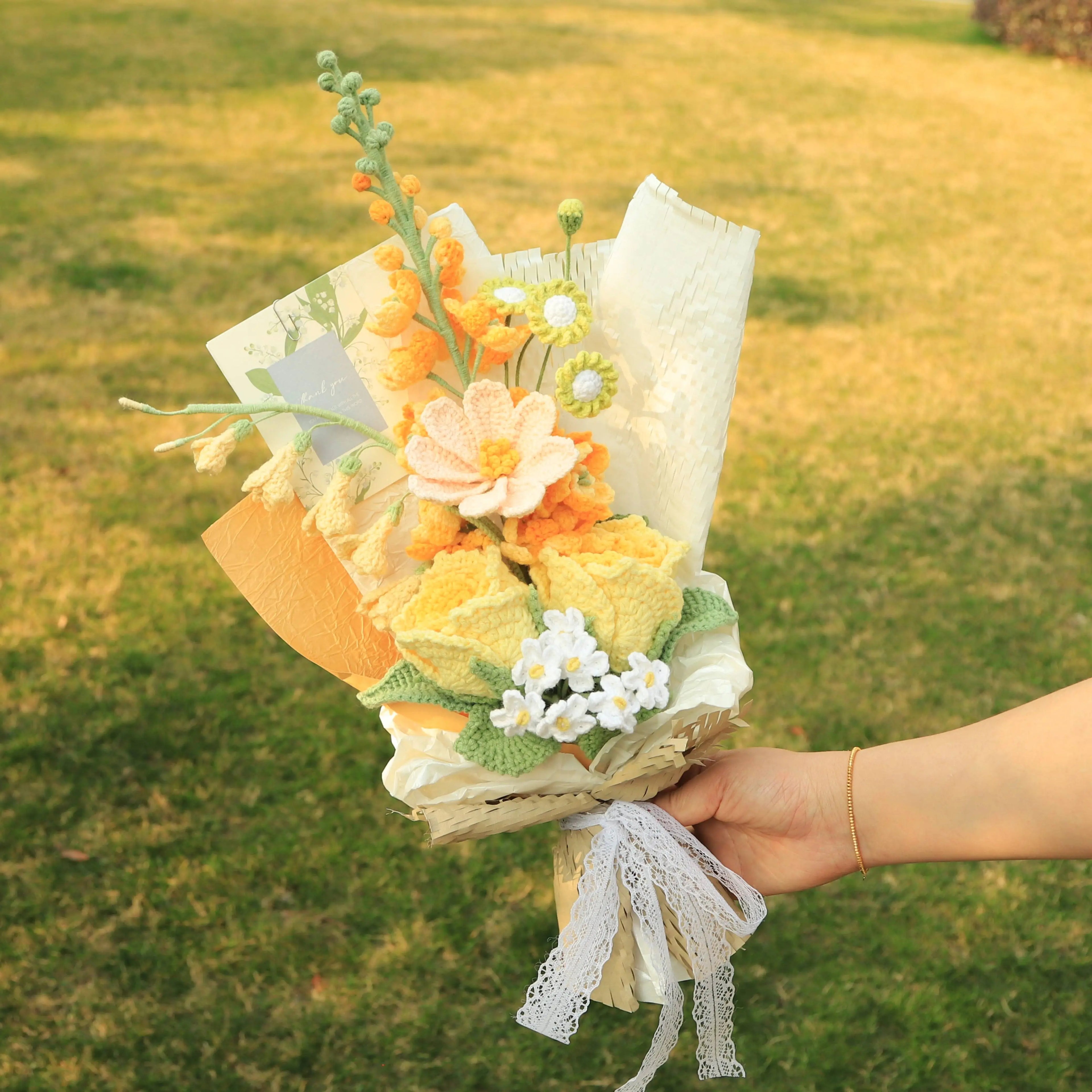 Premium Handmade Rose Yarn Bouquet