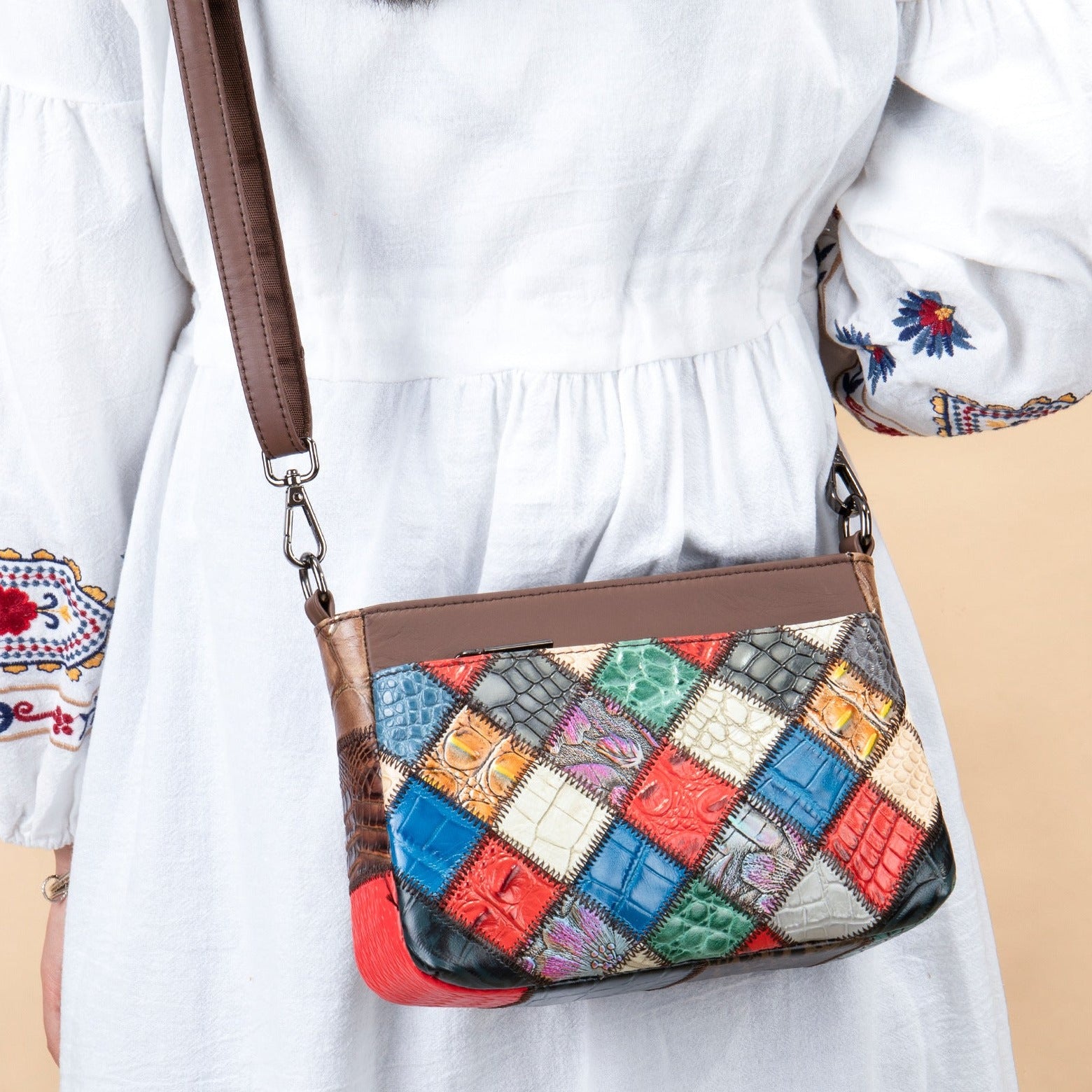 Sac à bandoulière coloré vintage coloré