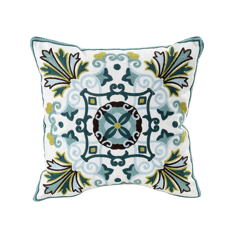 Embroidered Flower Modern Minimalist Sofa Pillow(Pillow inserts included)