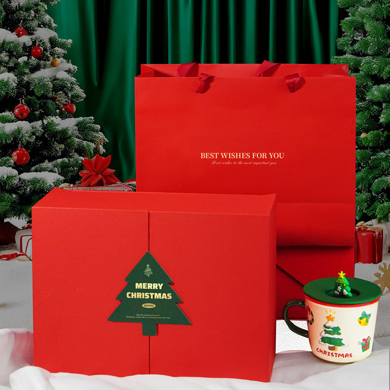 Red Christmas Gift Box (Empty Box)