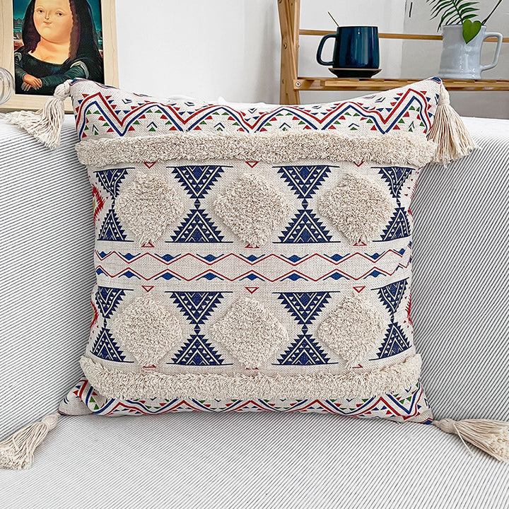 Bohemian Style Home Fringed Cushion(Pillow inserts included)
