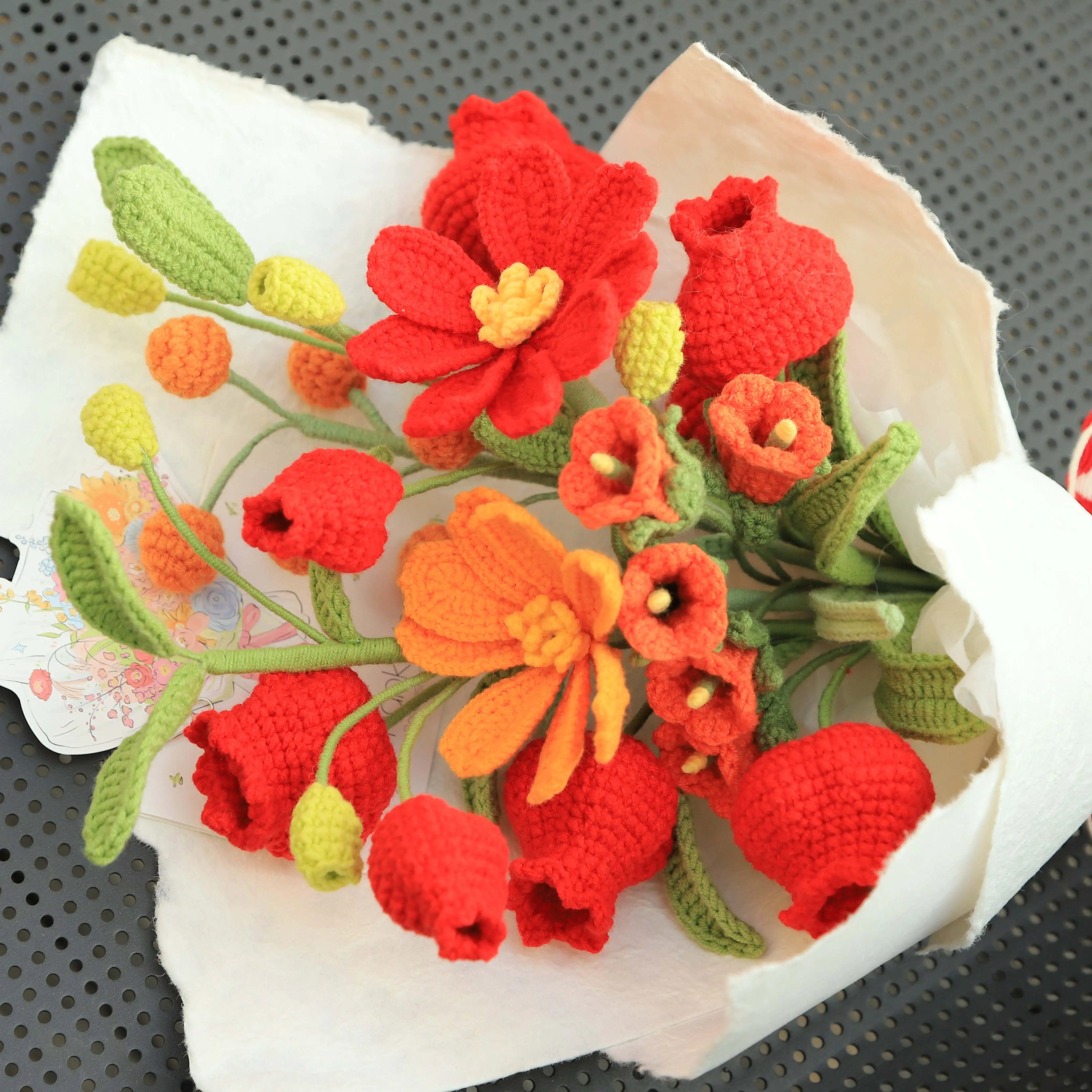 Handmade Vintage Knitted Bouquet