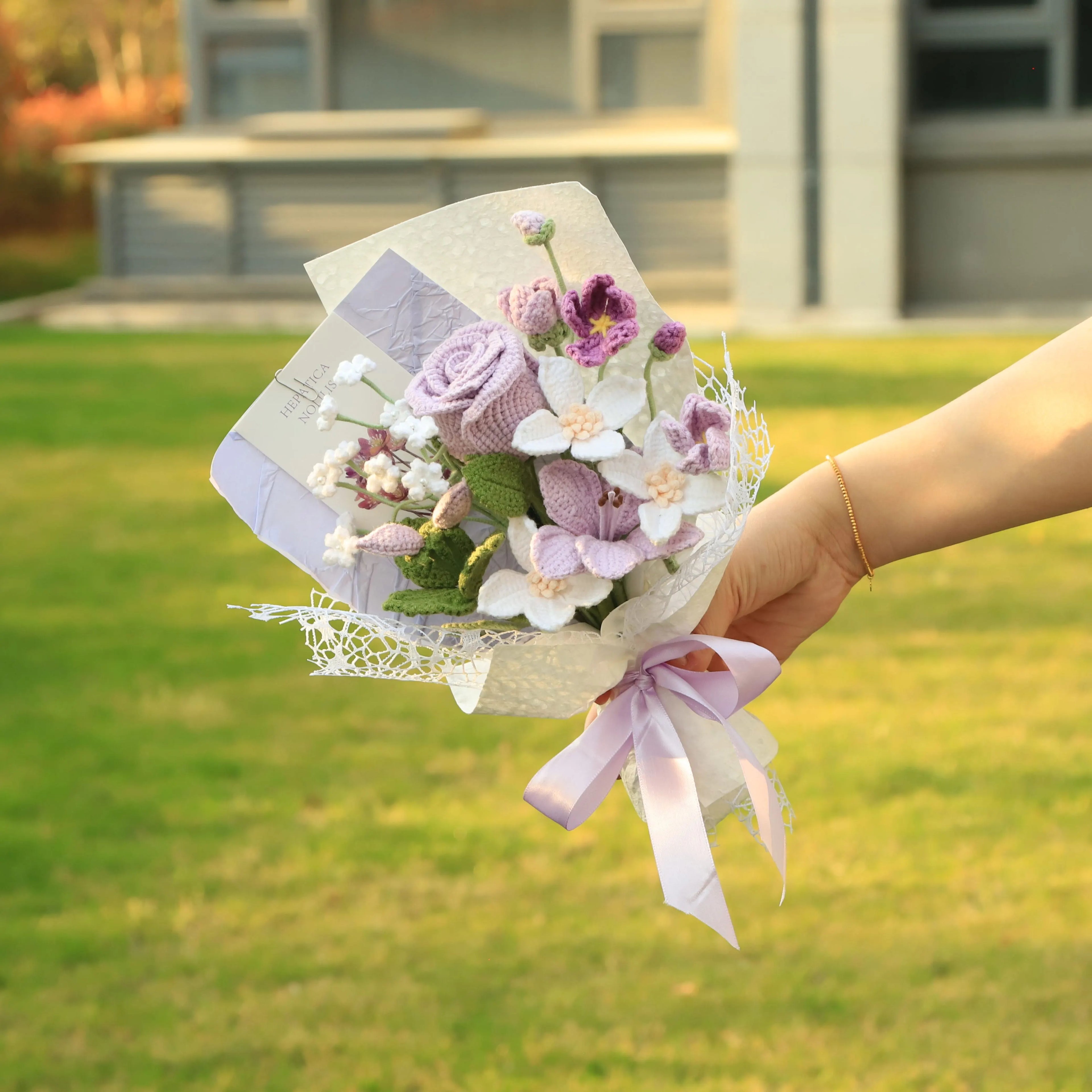 Handmade Rose Mixed Flower Bouquet