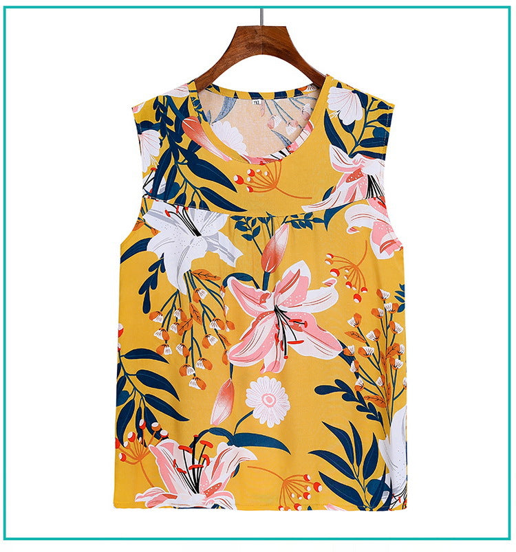 Summer Sleeveless Vest and Capri Pajama Set