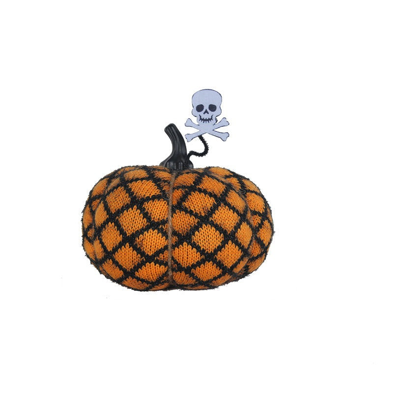 Halloween Handcrafted Knitted Pumpkin Decor - Holiday Props
