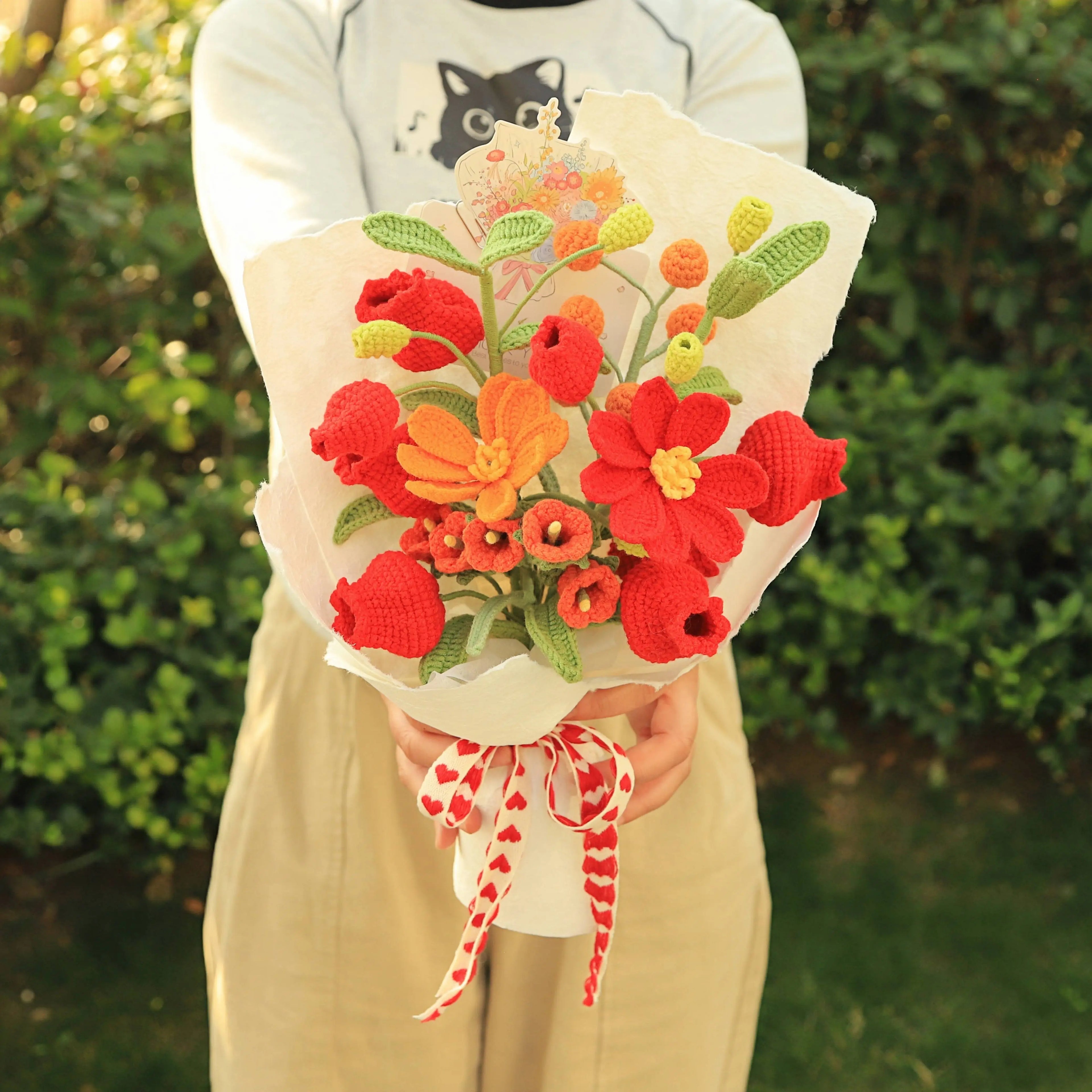 Handmade Vintage Knitted Bouquet