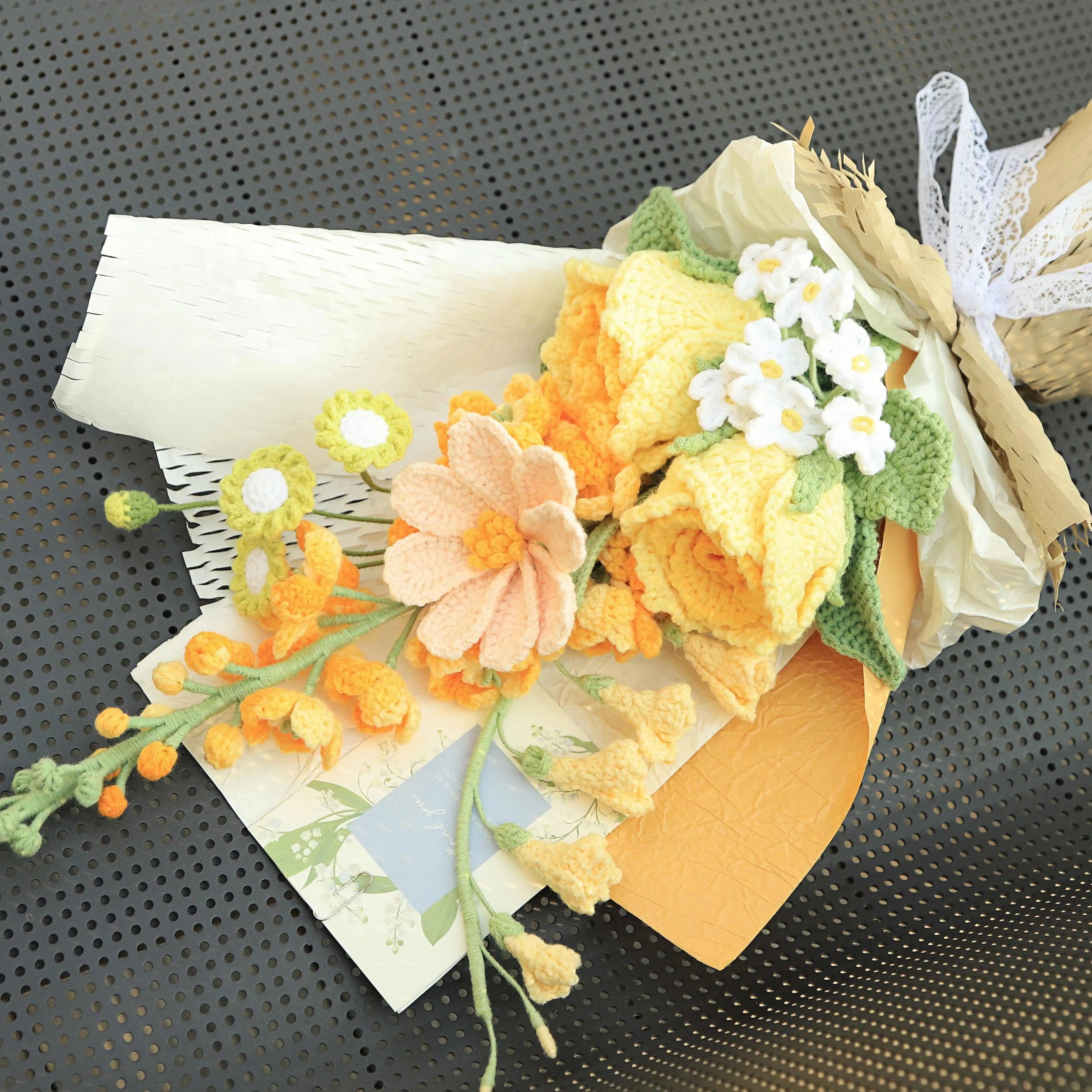 Premium Handmade Rose Yarn Bouquet