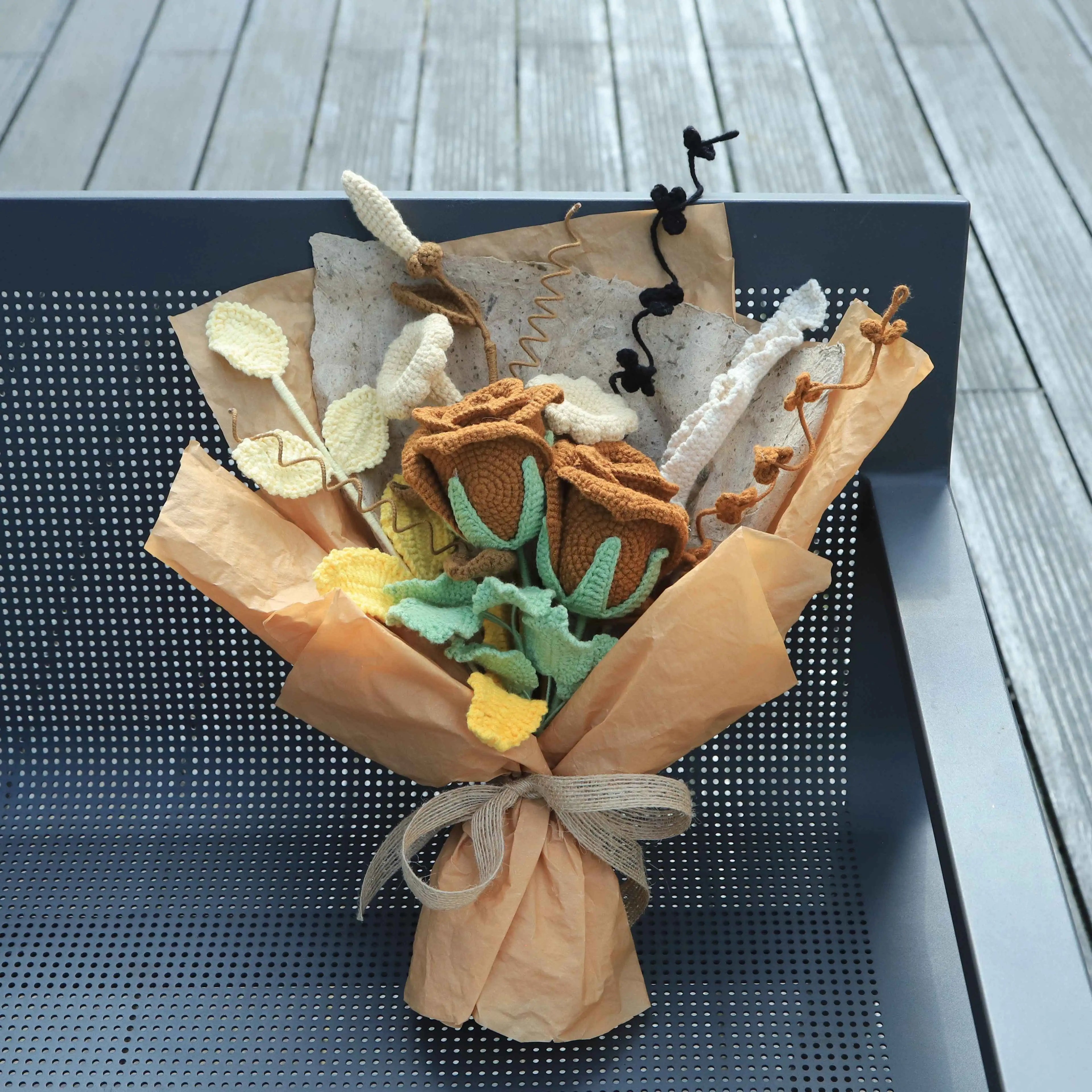 Handmade Knitted Vintage Bouquet