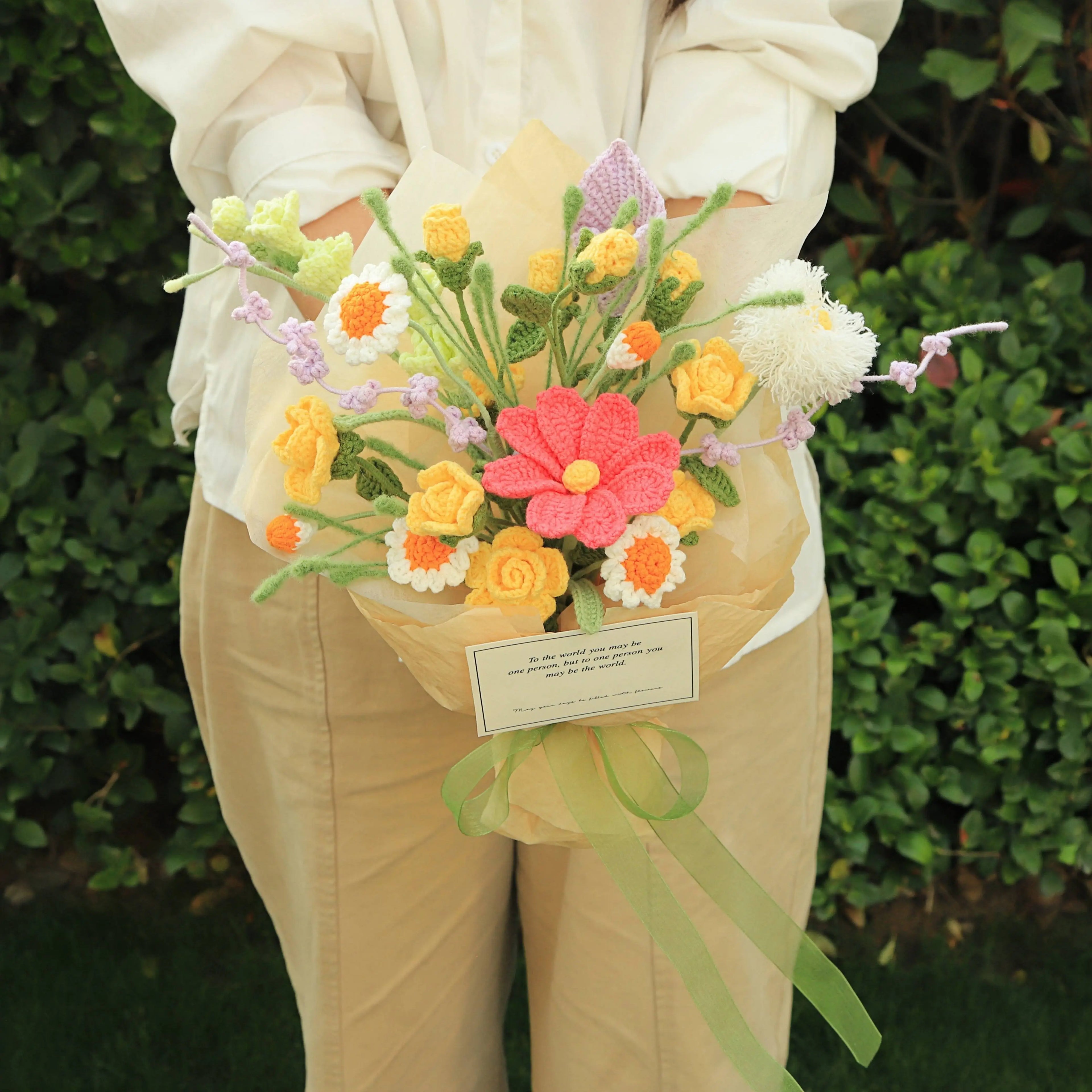 Handmade Sunflower Knitted Bouquet