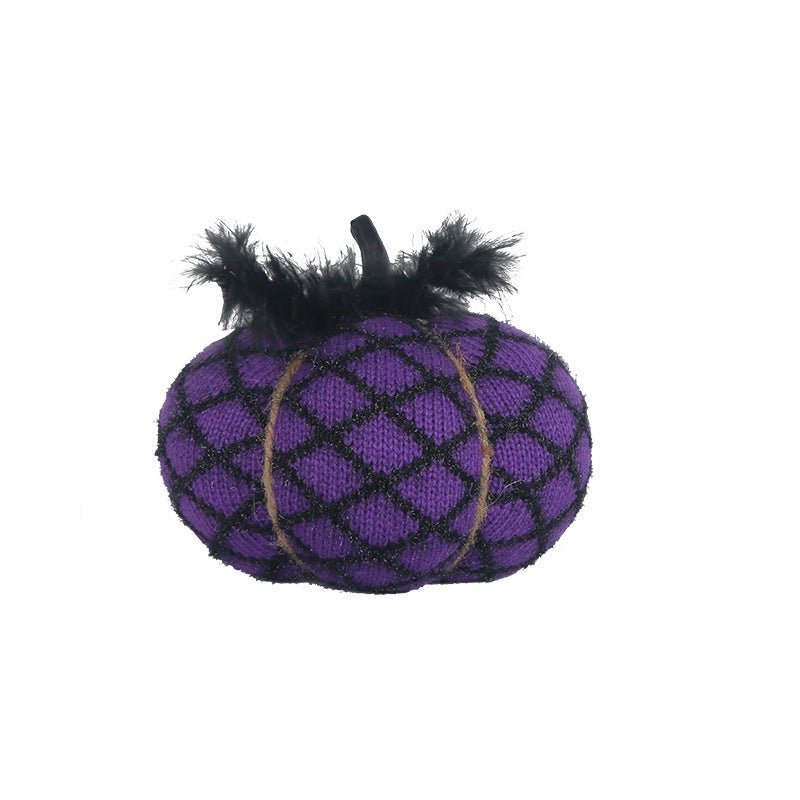 Halloween Handcrafted Knitted Pumpkin Decor - Holiday Props