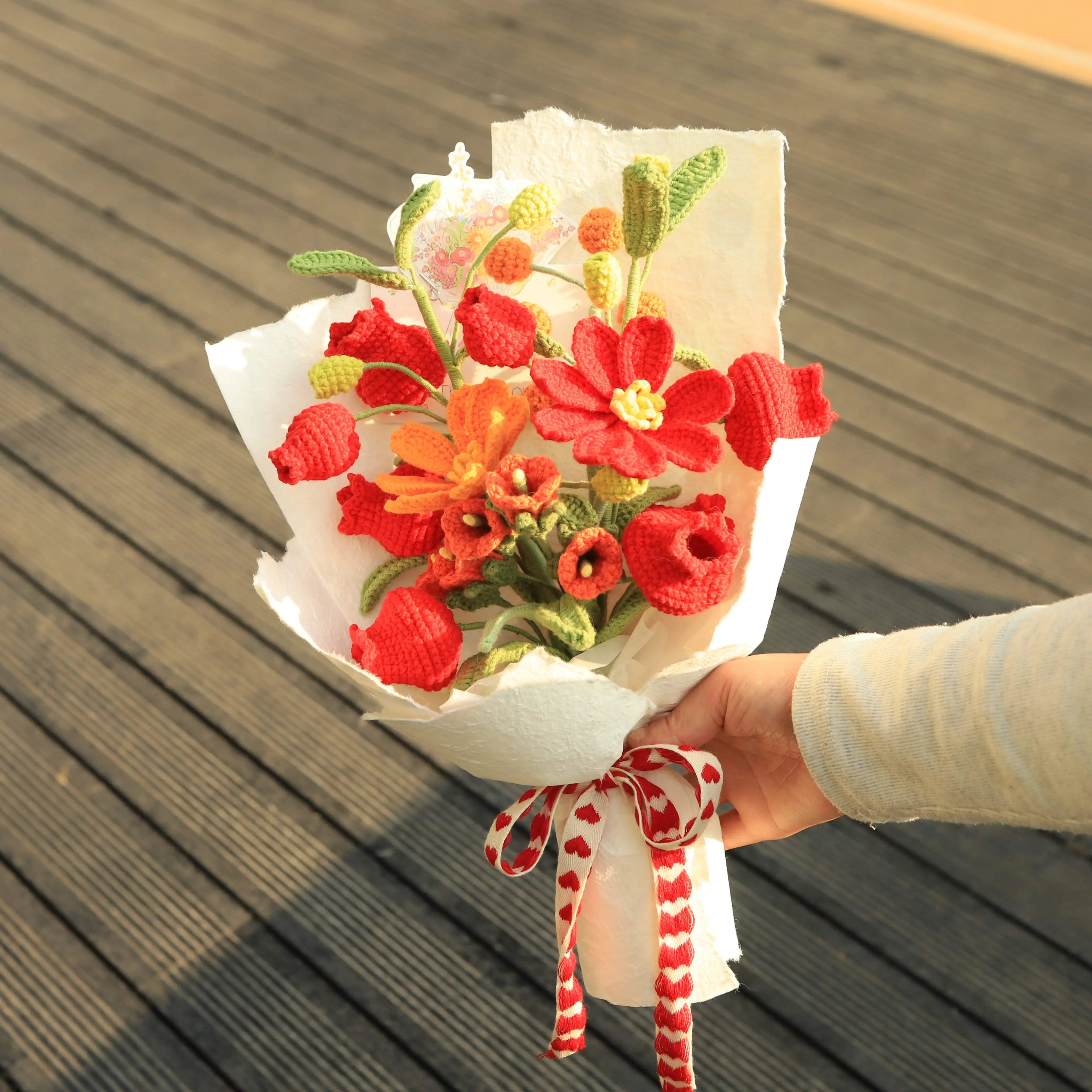 Handmade Vintage Knitted Bouquet