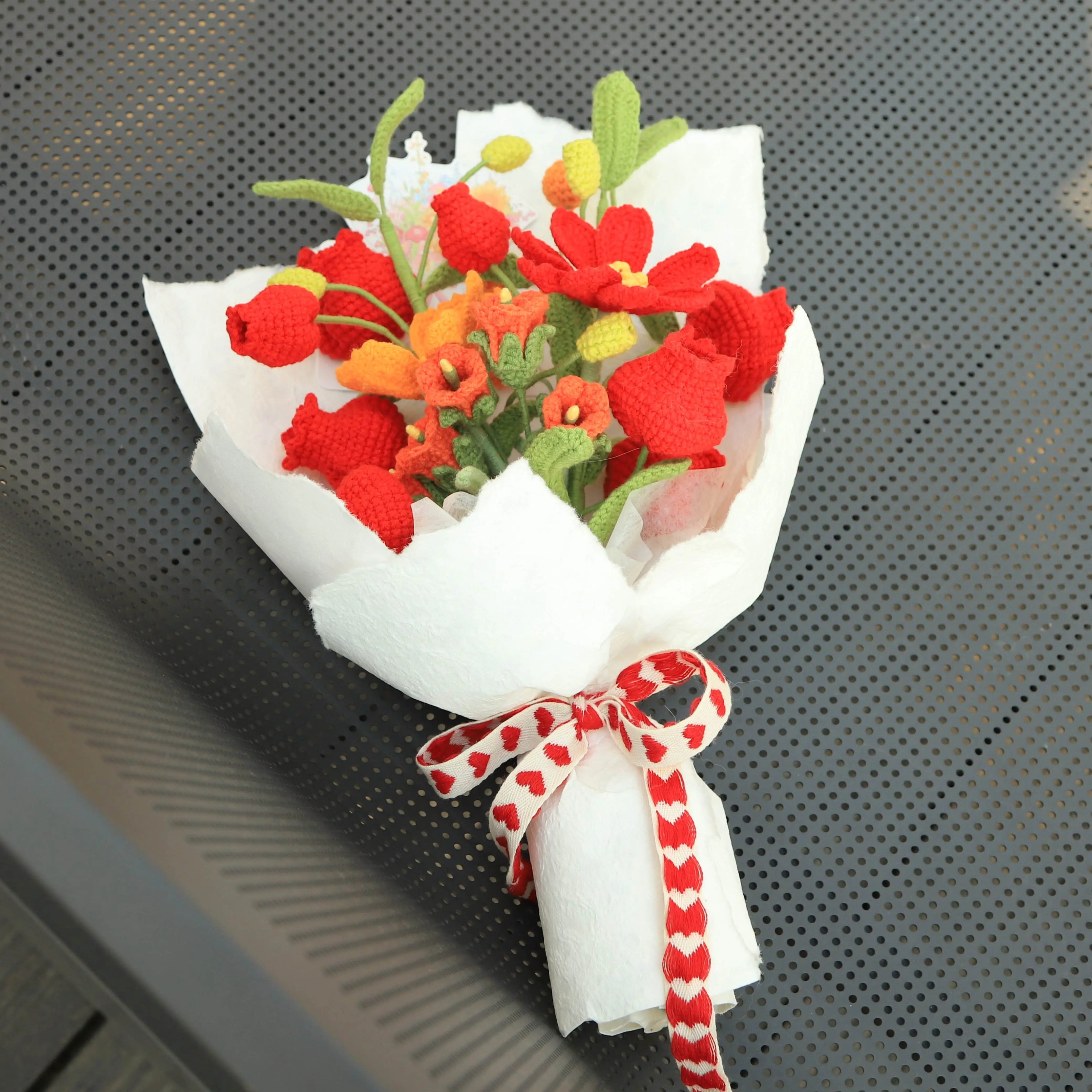 Handmade Vintage Knitted Bouquet