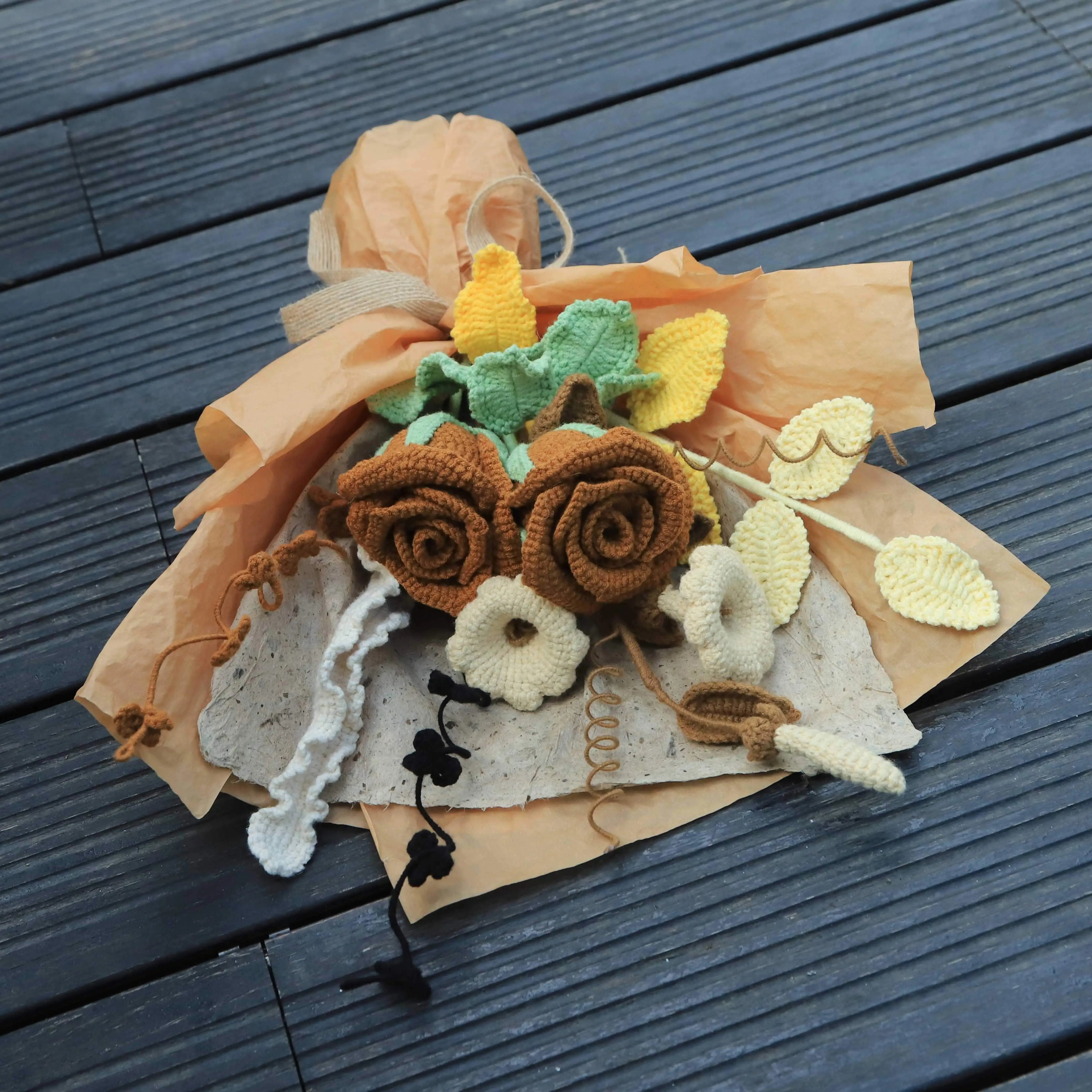 Handmade Knitted Vintage Bouquet