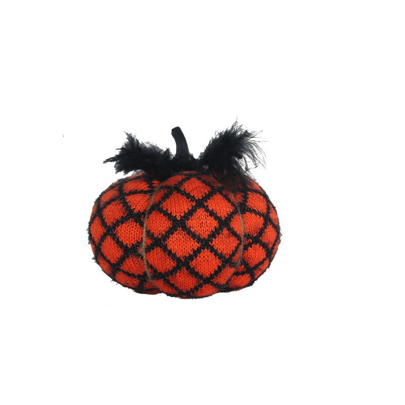 Halloween Handcrafted Knitted Pumpkin Decor - Holiday Props