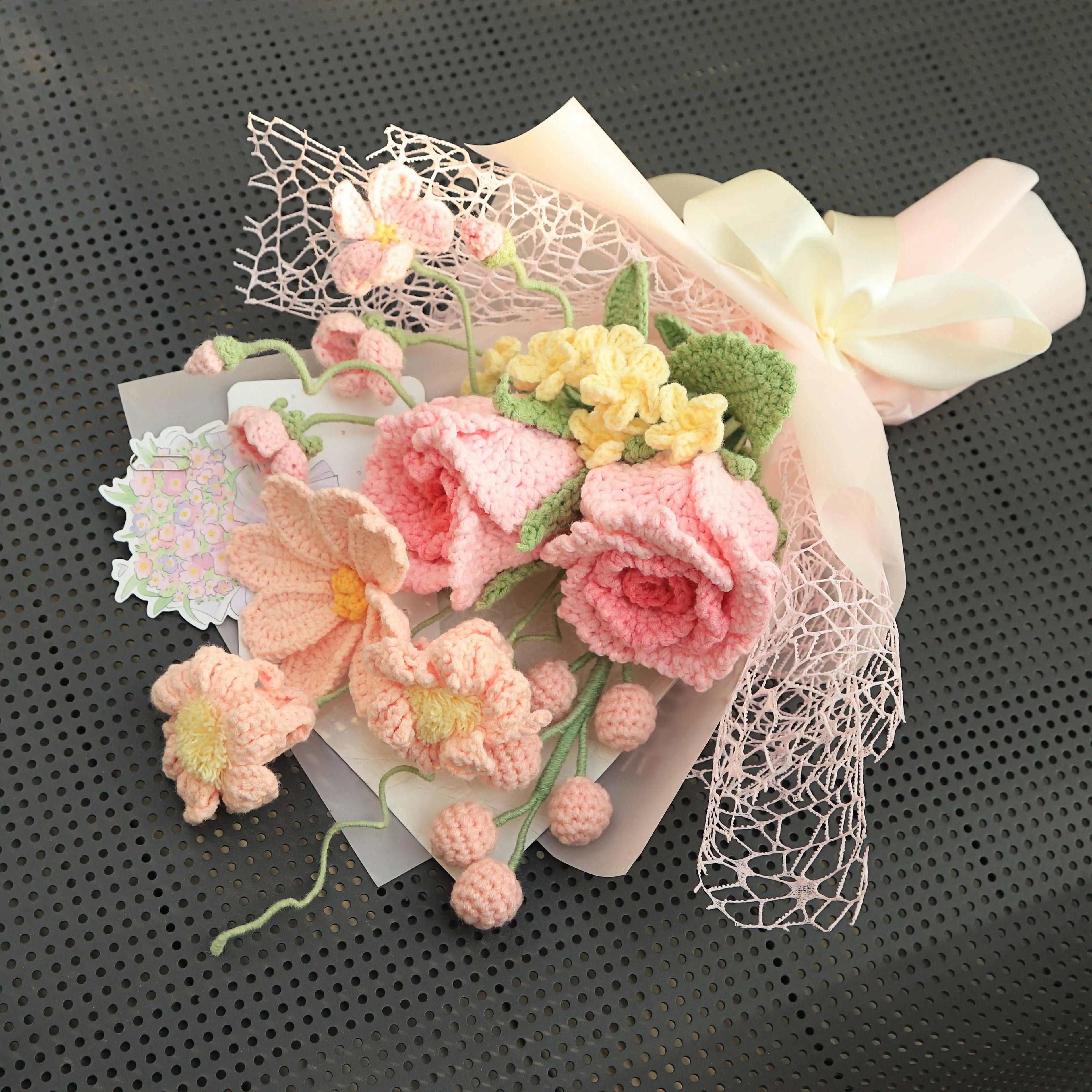 Creative Handmade Knitted Bouquet for Birthday