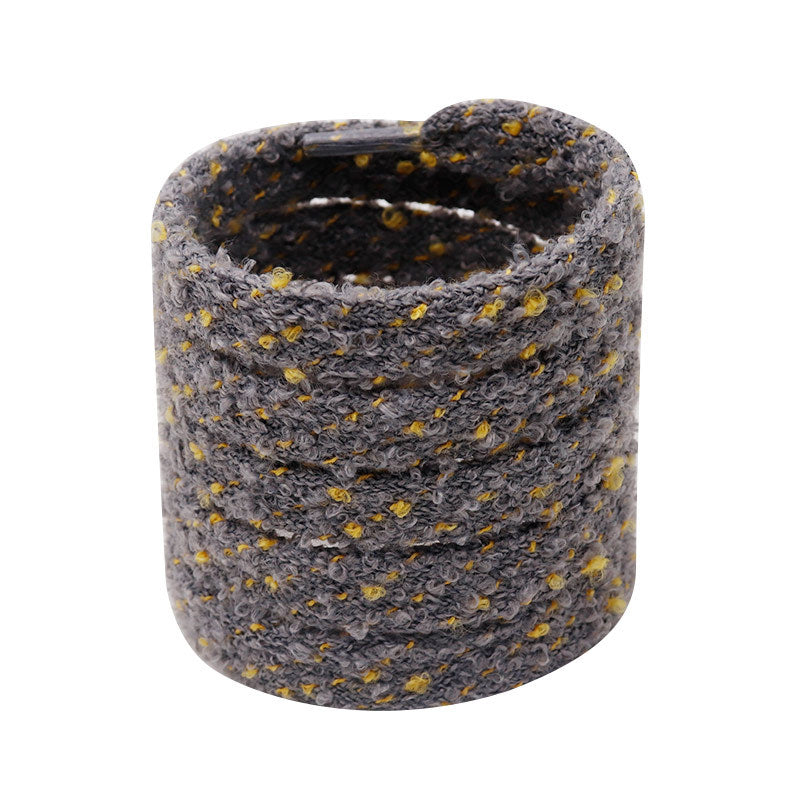 Colorful Flat Furry Plush Shoelaces (15.5mm)