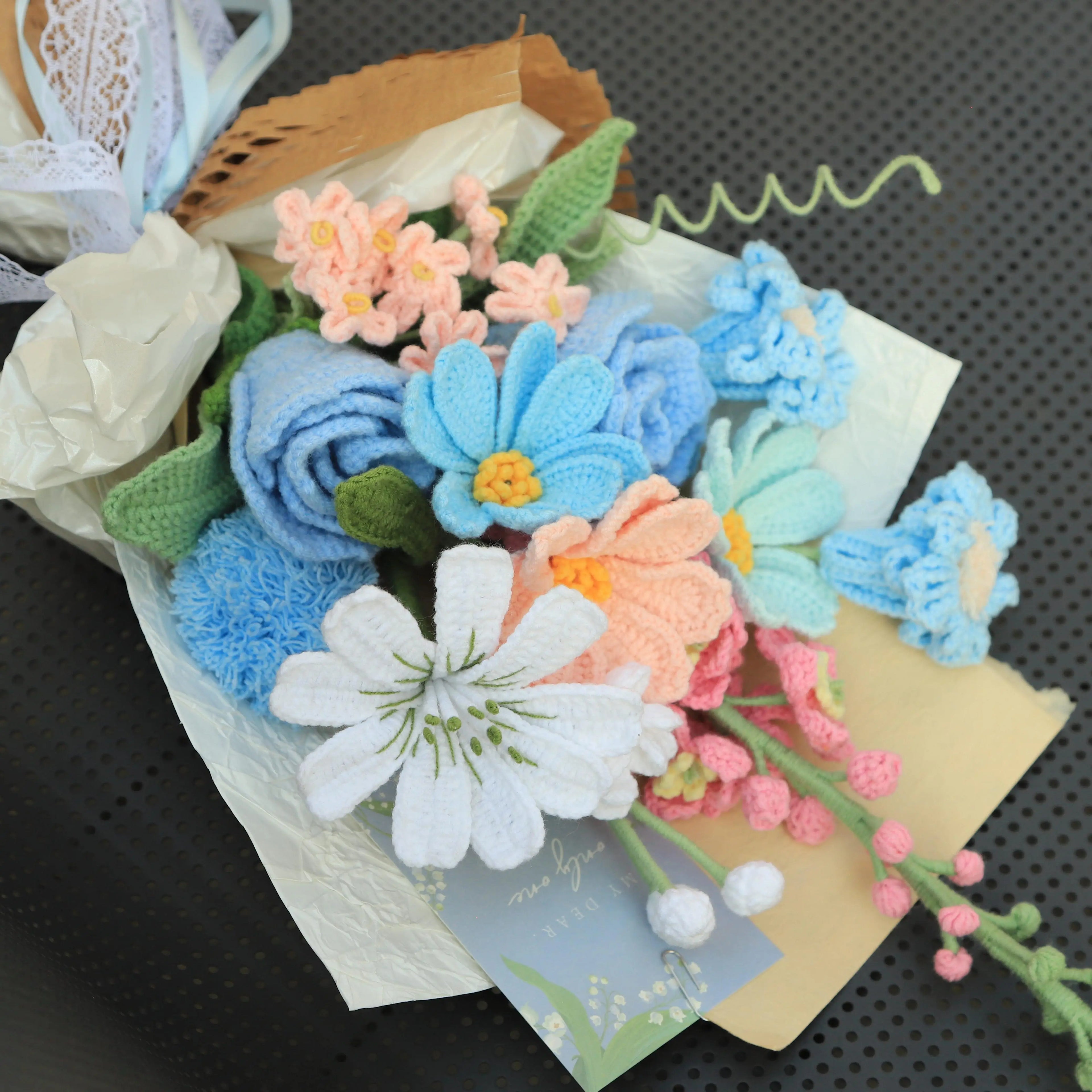 Creative Handmade Knitted Bouquet