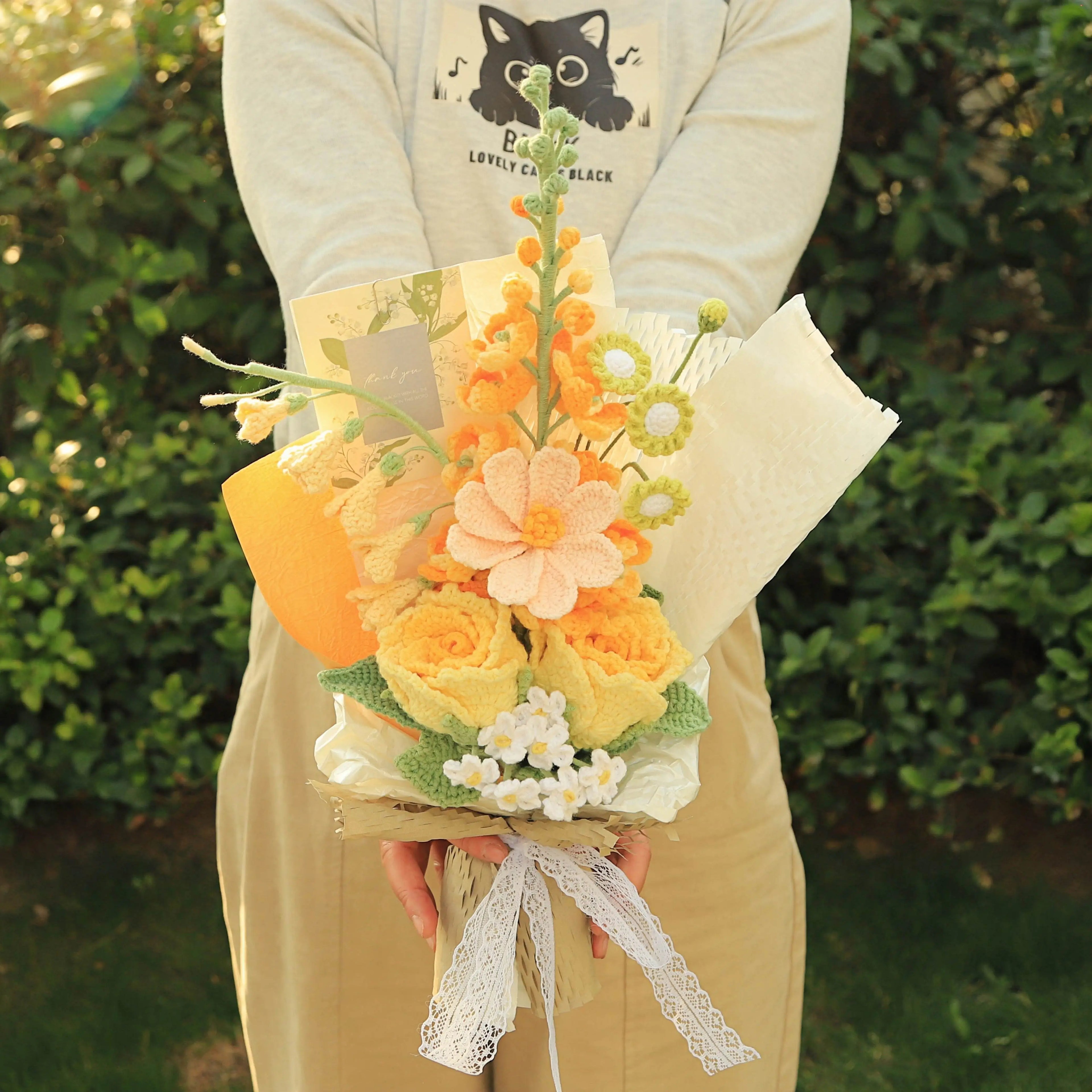 Premium Handmade Rose Yarn Bouquet