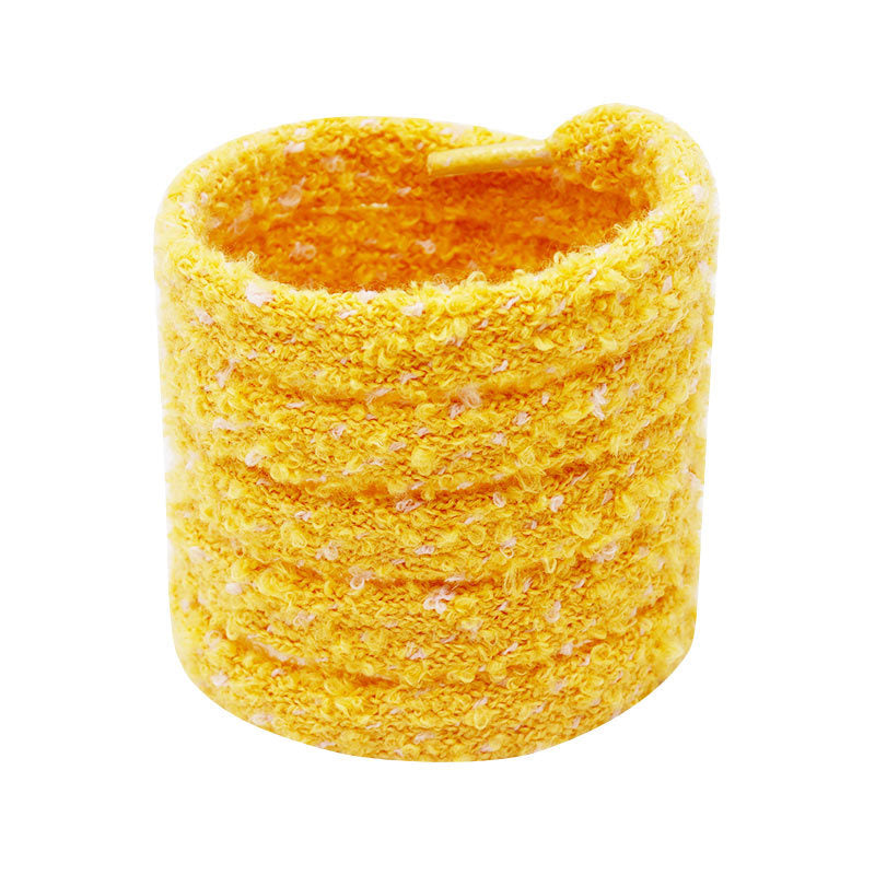 Colorful Flat Furry Plush Shoelaces (15.5mm)