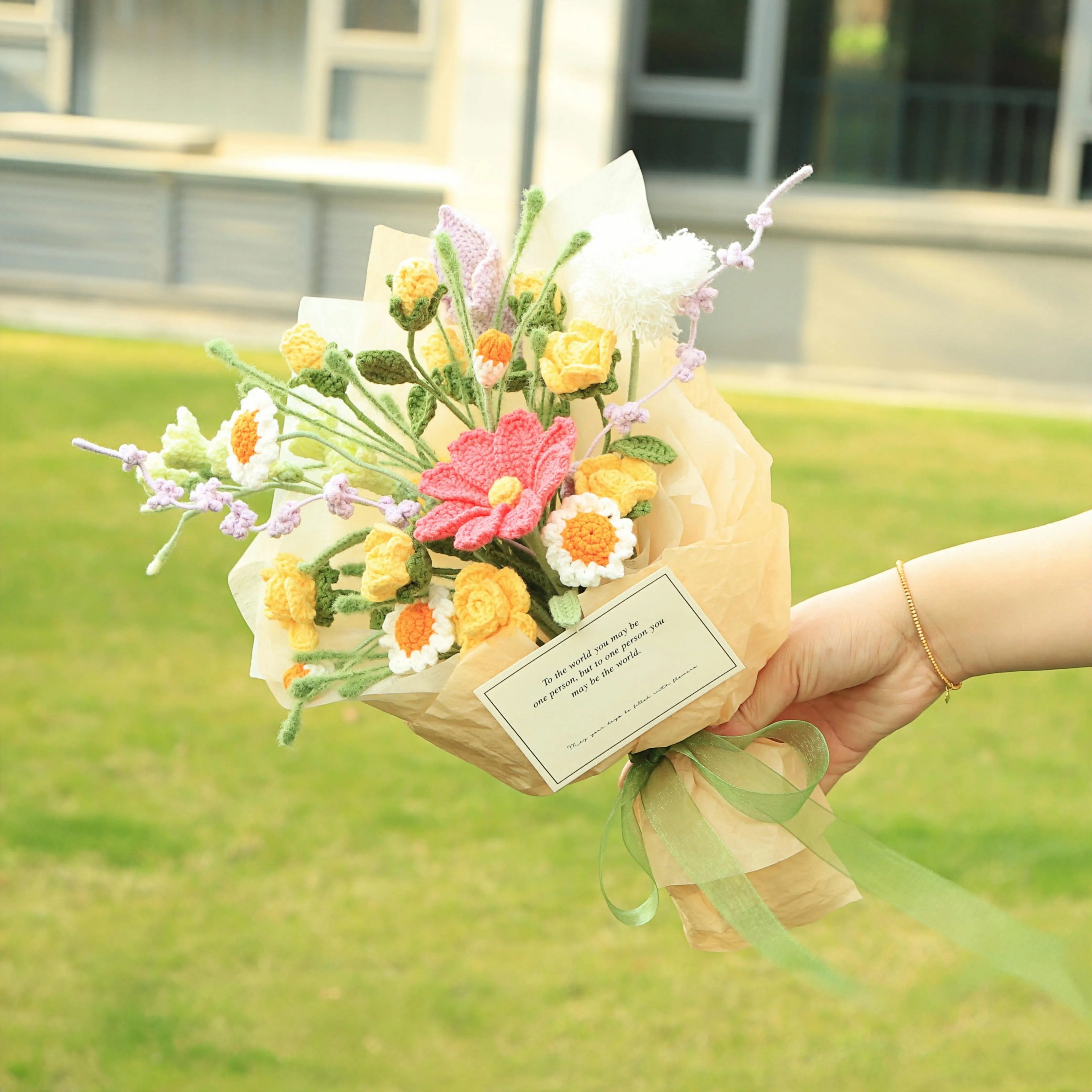 Handmade Sunflower Knitted Bouquet