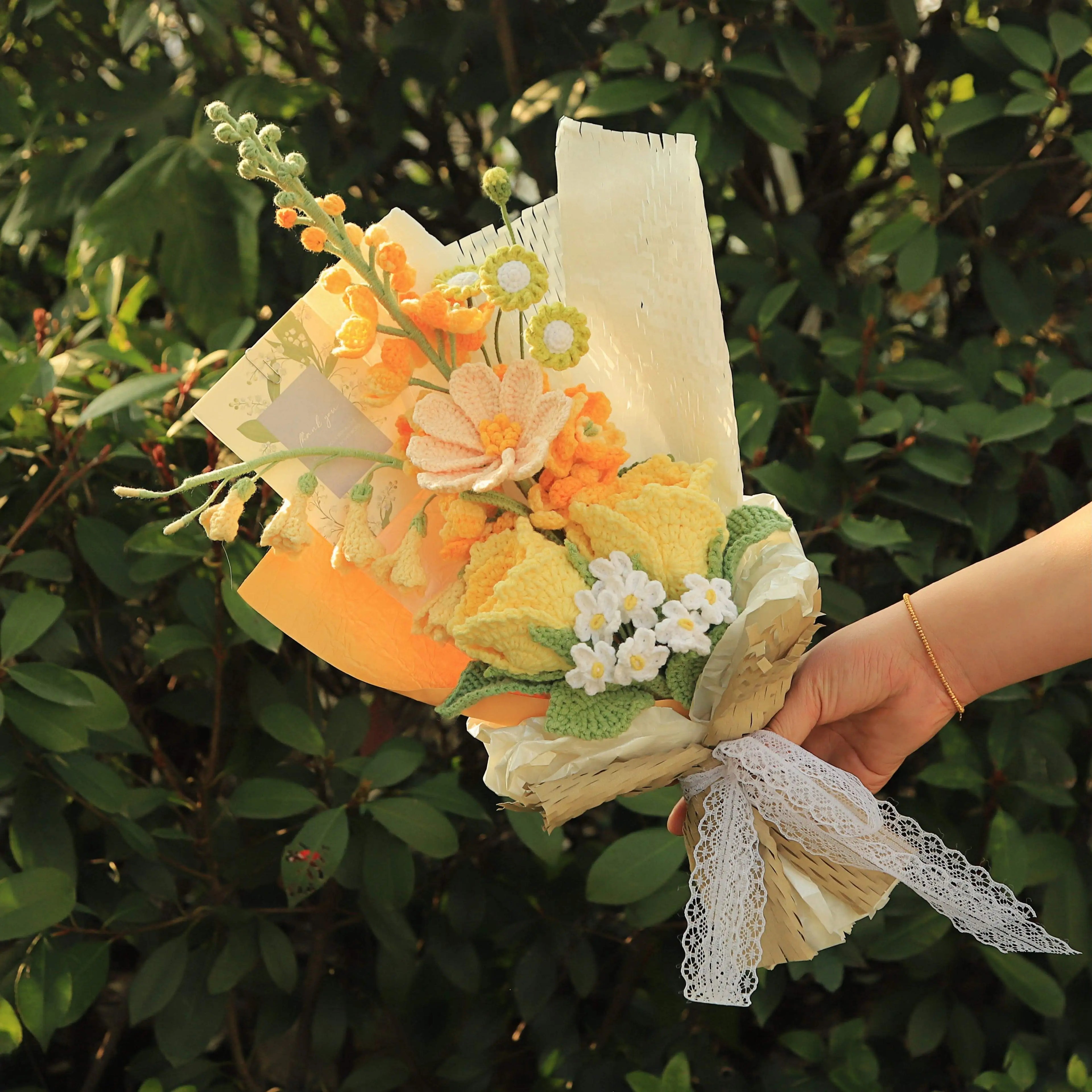 Premium Handmade Rose Yarn Bouquet